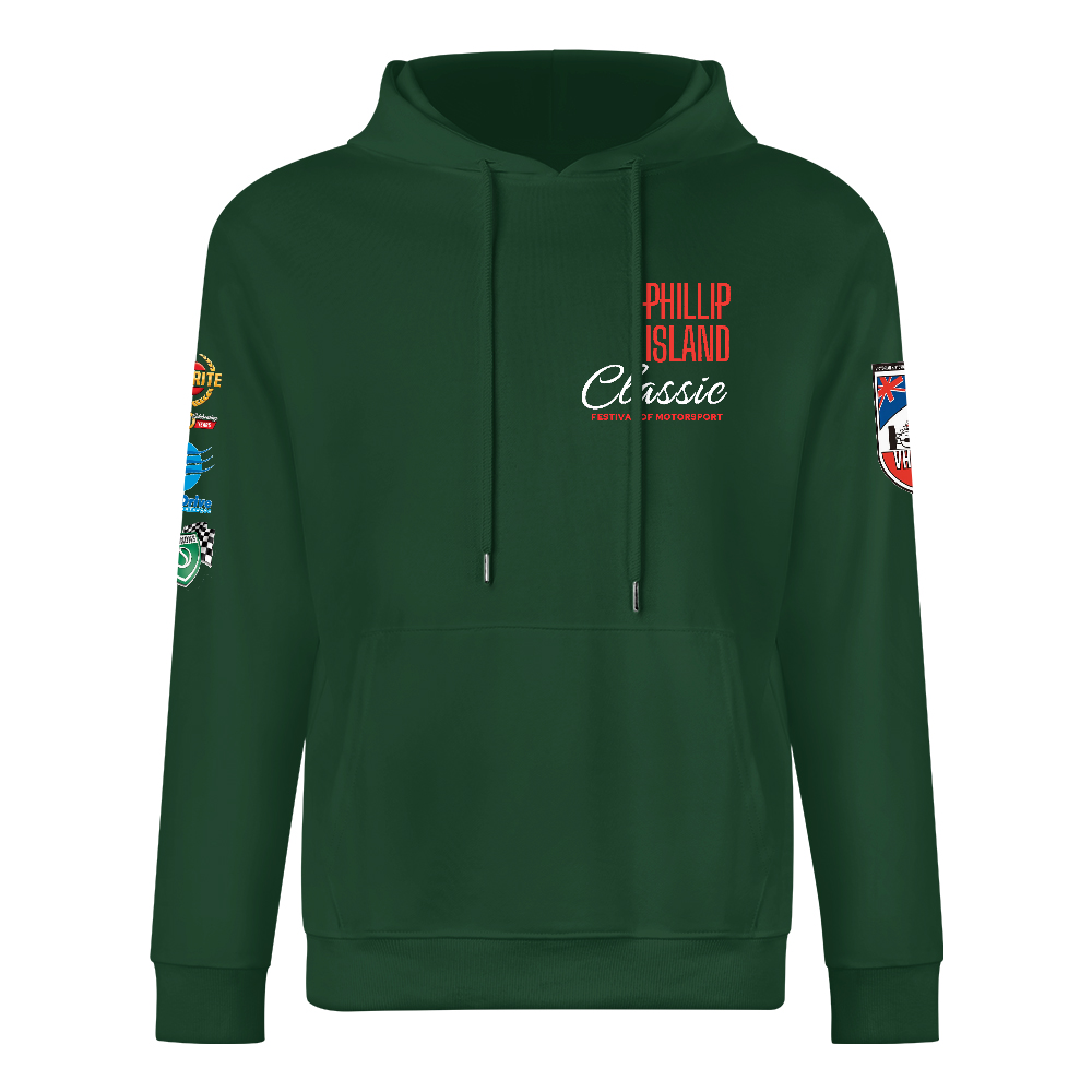 VHRR 2026 PHILLIP ISLAND MID WEIGHT COTTON HOODIE - BRITISH RACING GREEN