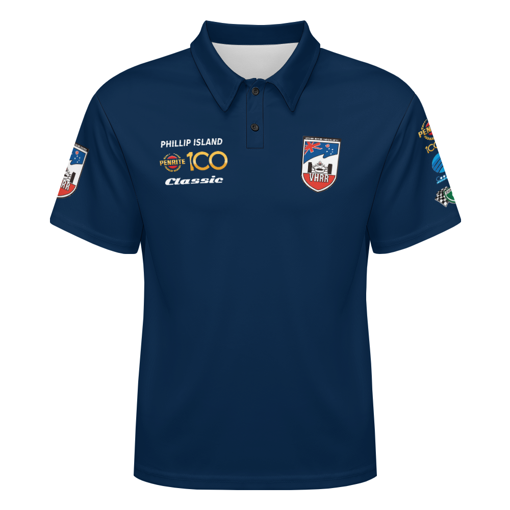 VHRR 2026 official PENRITE 100 CLASSIC PREMIUM POLO SHIRT - NAVY BLUE