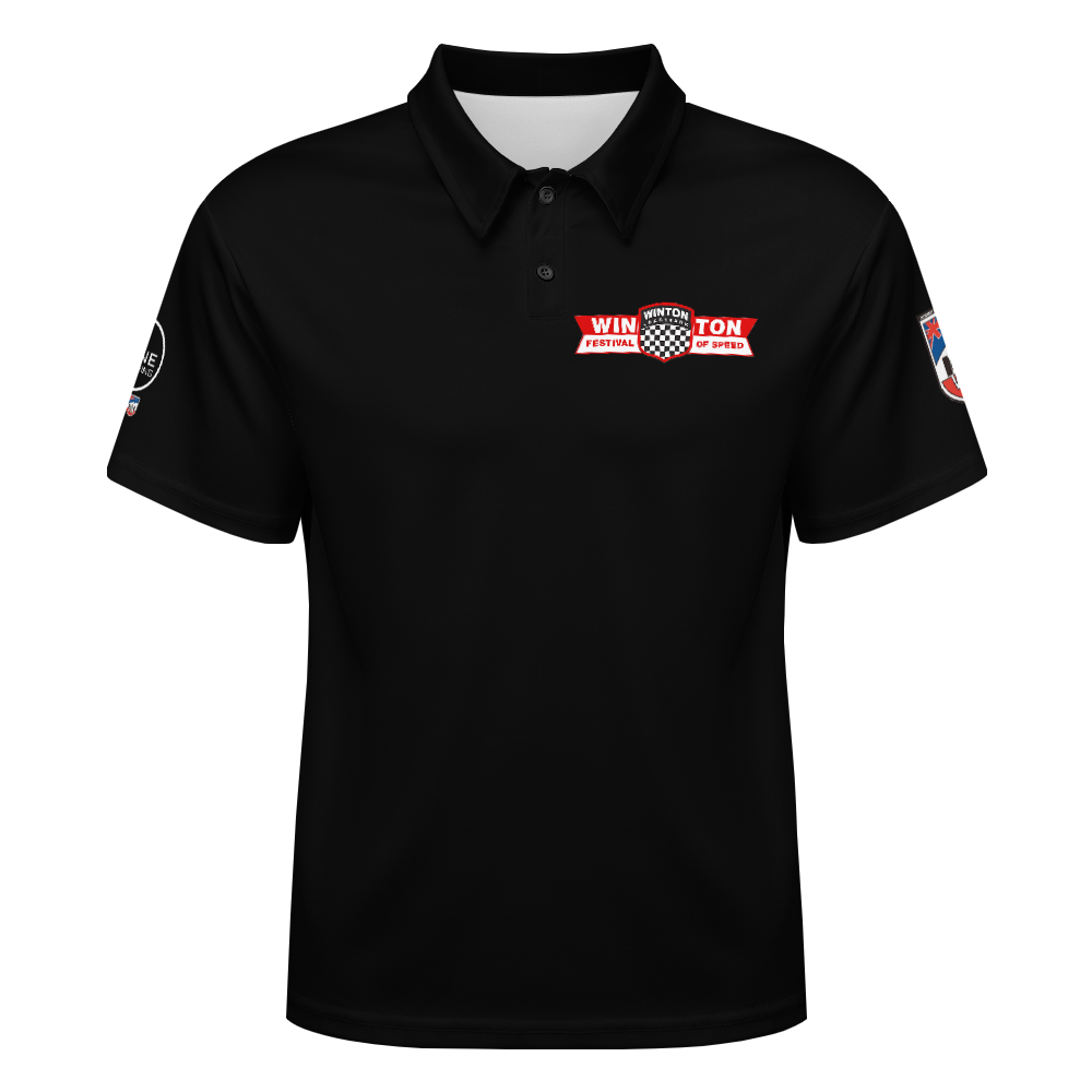 VHRR 2026 WINTON FESTIVAL OF SPEED POLO SHIRT - BLACK WLOGO