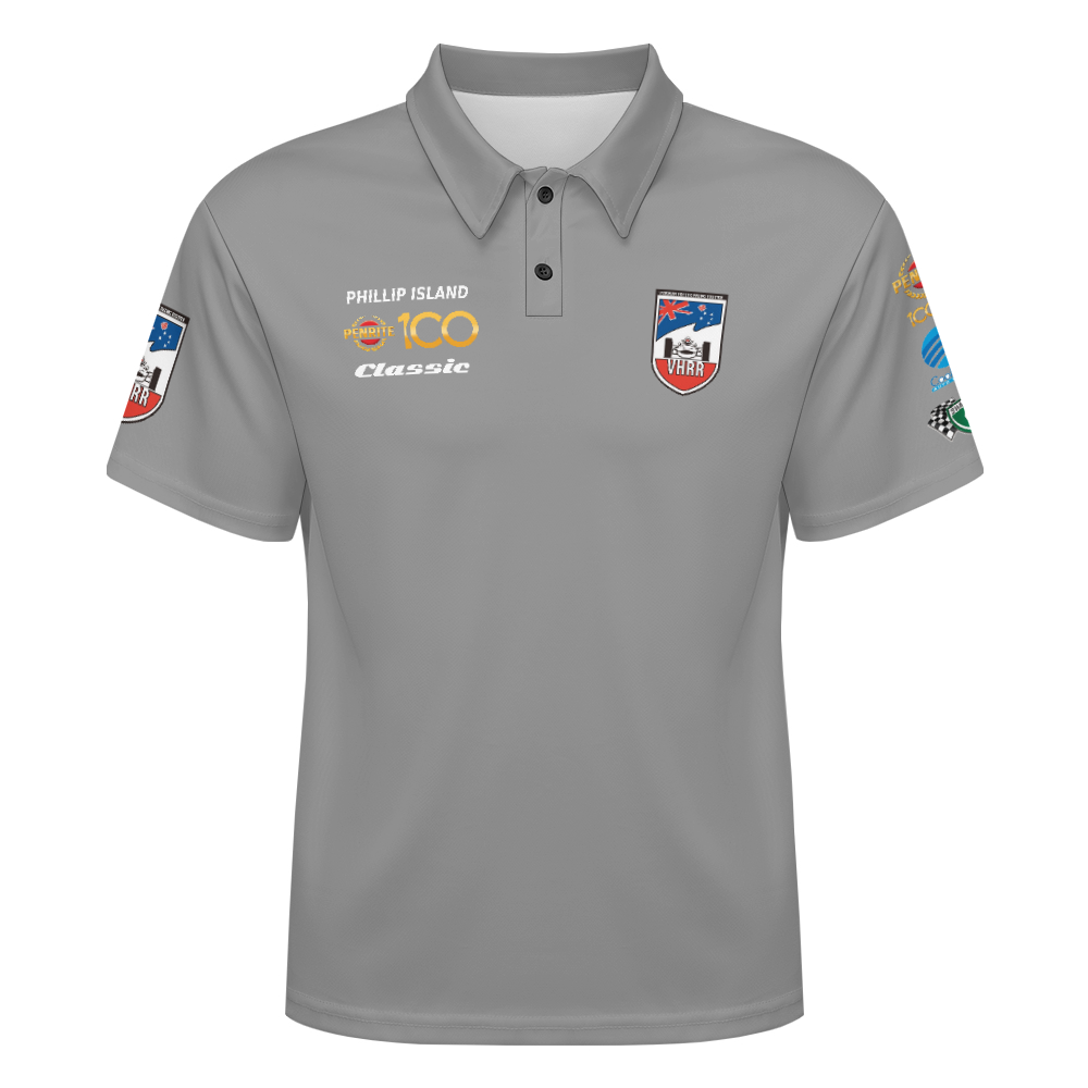 VHRR 2026 official PENRITE 100 CLASSIC PREMIUM POLO SHIRT - GREY