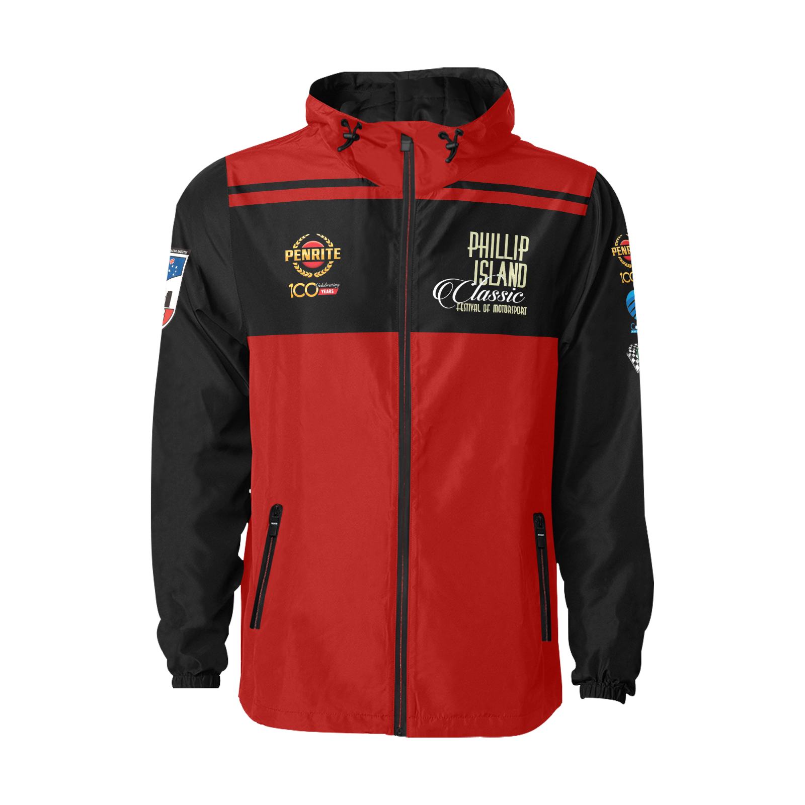 VHRR 2026 PHILLIP ISLAND CLASSIC WATERPROOF QUILTED RACING JACKET - Red/Black