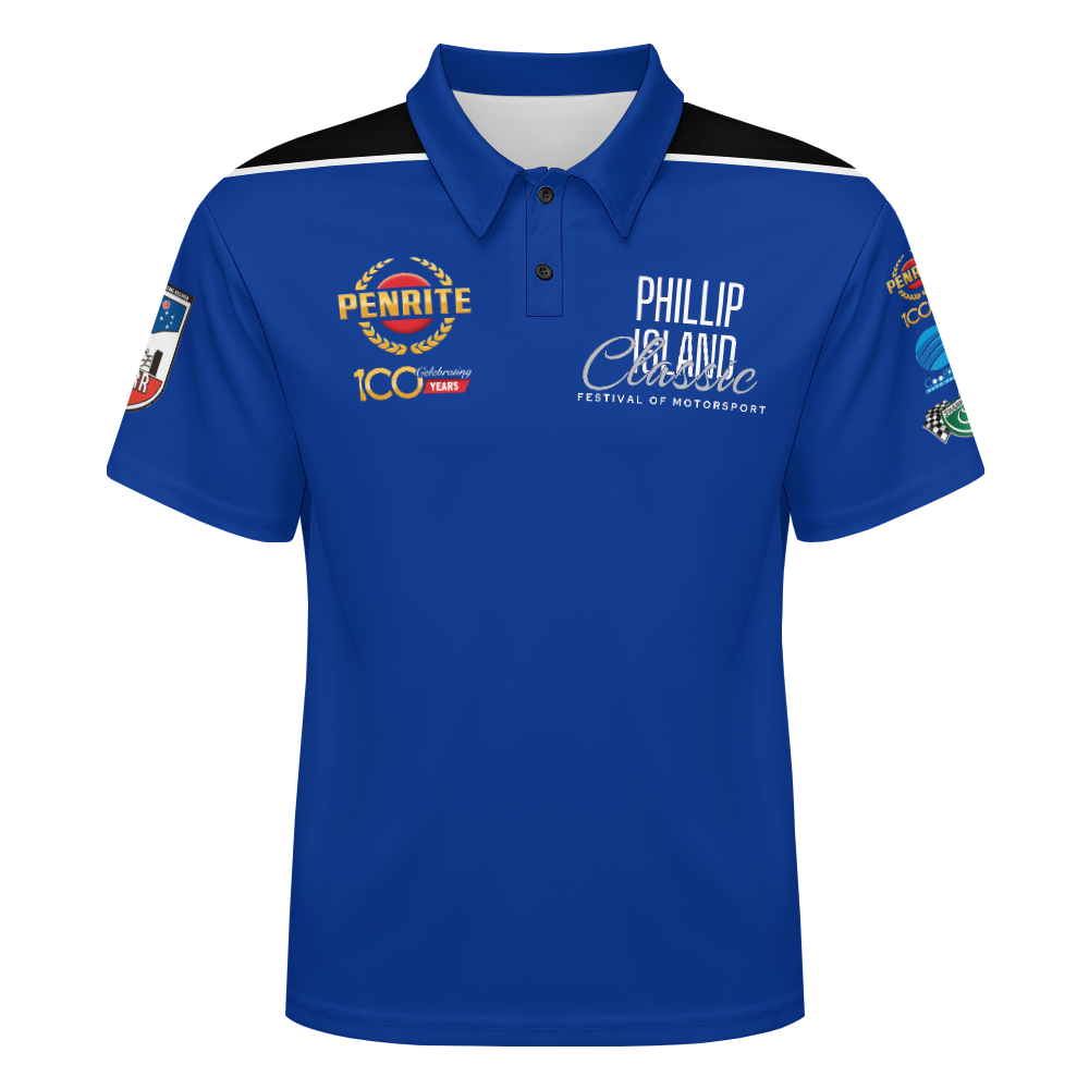 VHRR 2026 PHILLIP ISLAND CLASSIC PREMIUM POLO SHIRT - ISLAND BLUE