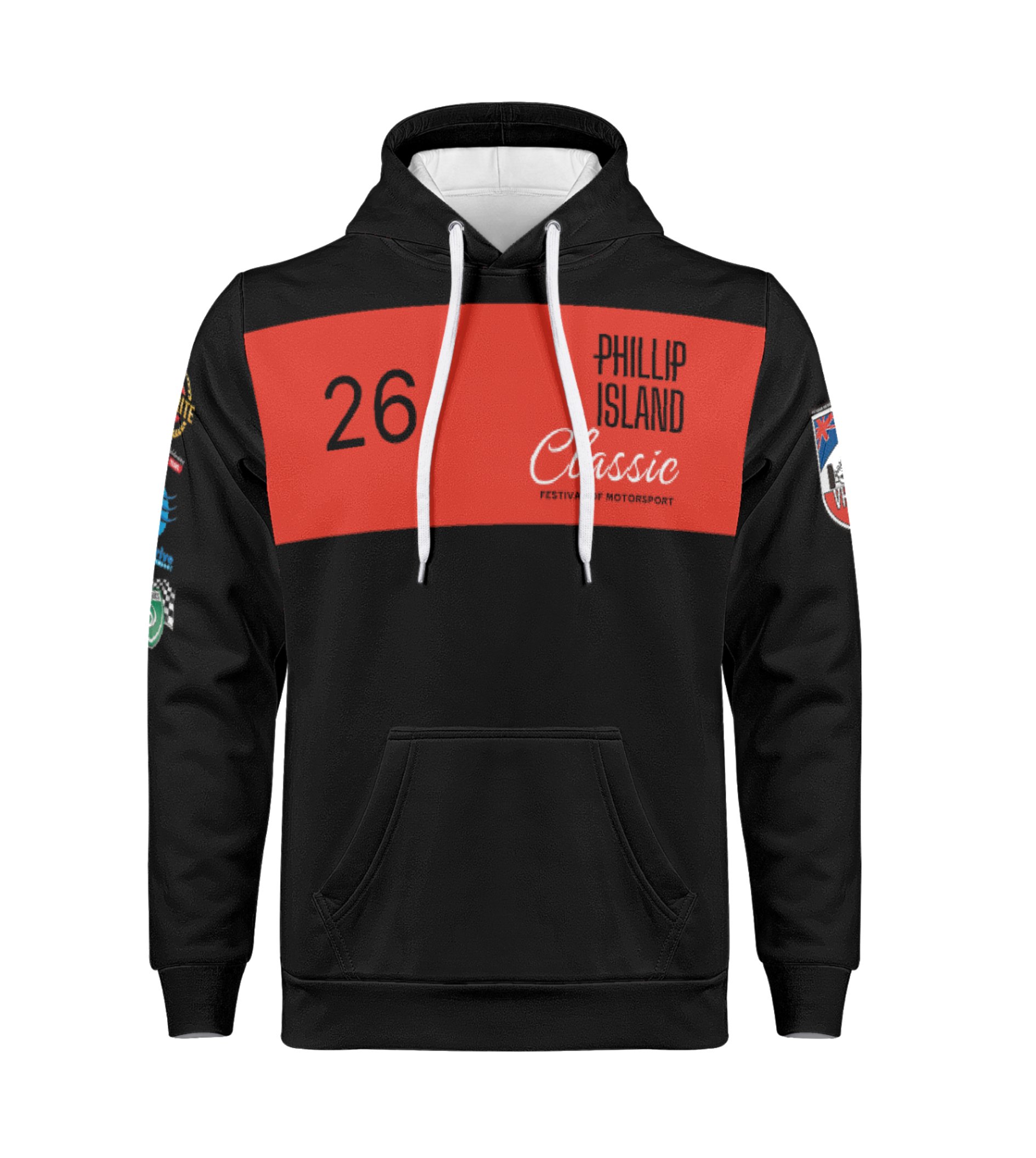 VHRR 2026 PHILLIP ISLAND ACTIVE  HOODIE - BLACK/RED