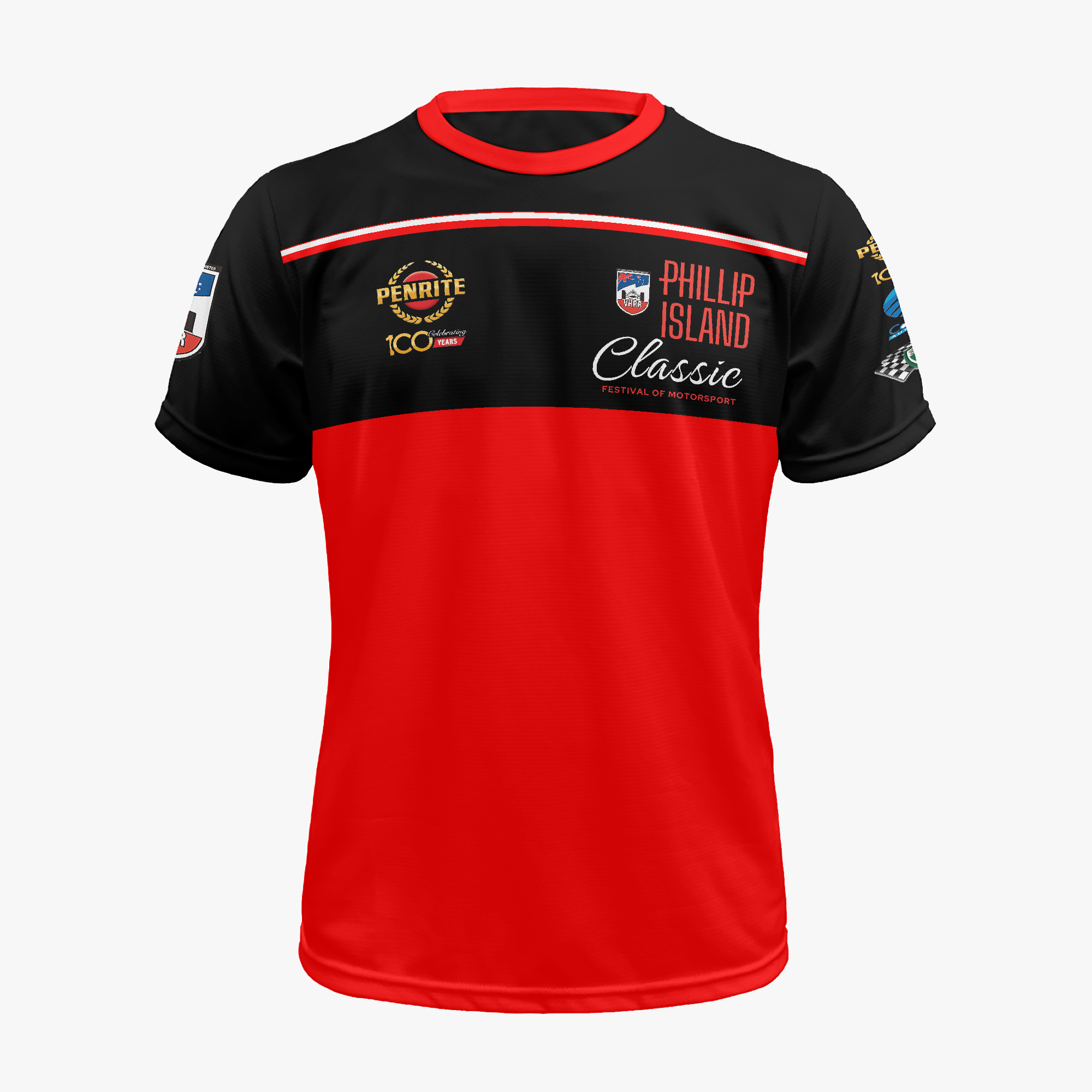 VHRR 2026 PHILLIP ISLAND CLASSIC ACTIVEWEAR TEE - Red/Black Stallion