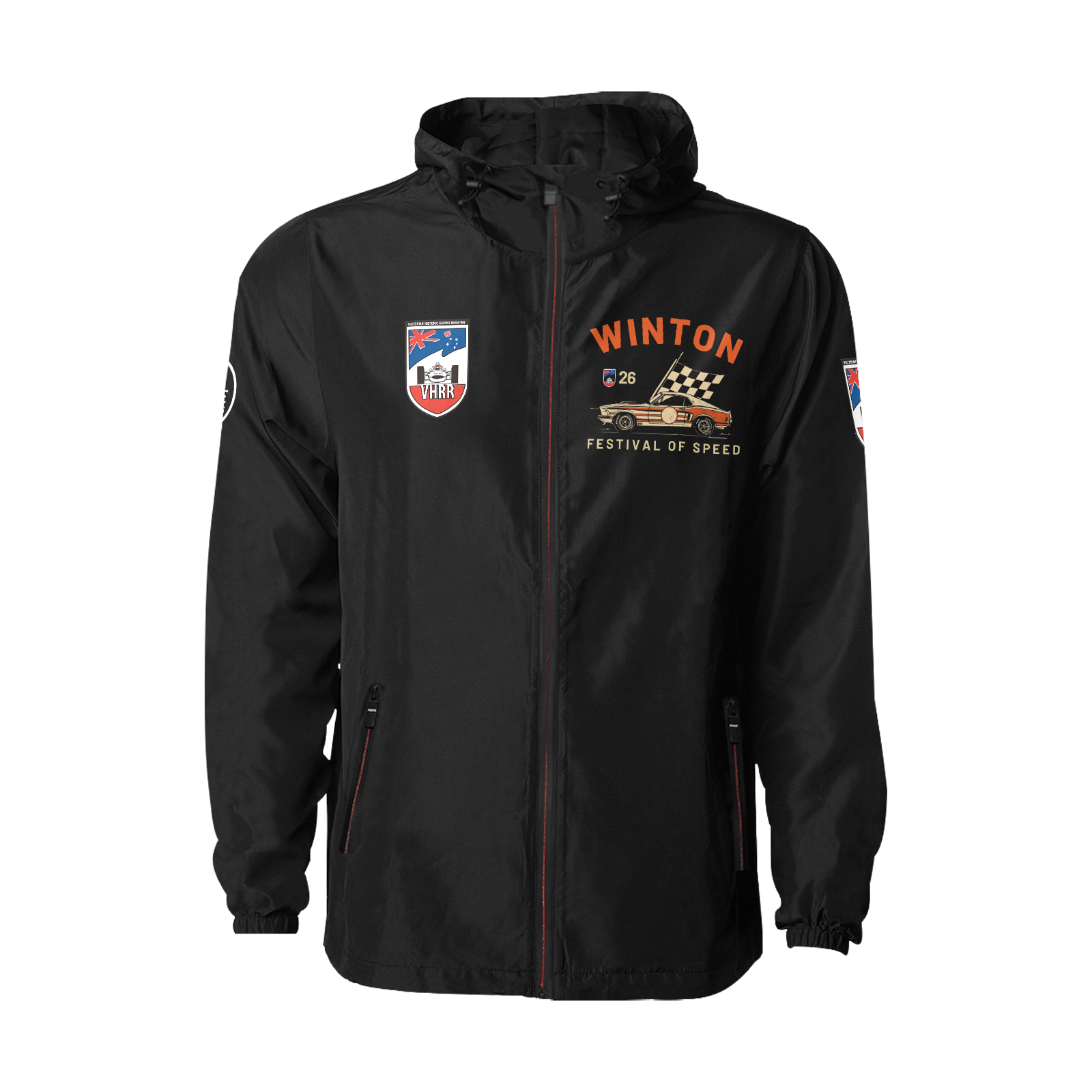 VHRR 2026 WINTON FESTIVAL OF SPEED WATERPROOF QUILTED RACING JACKET - Vintage Style Black