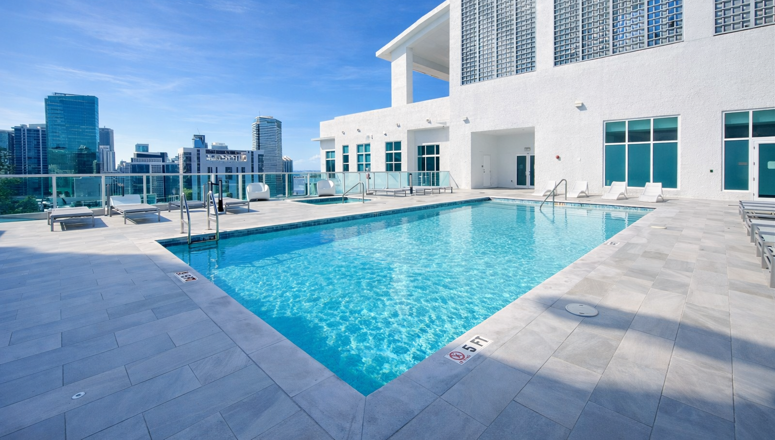 Rooftop swimming pool in Miami