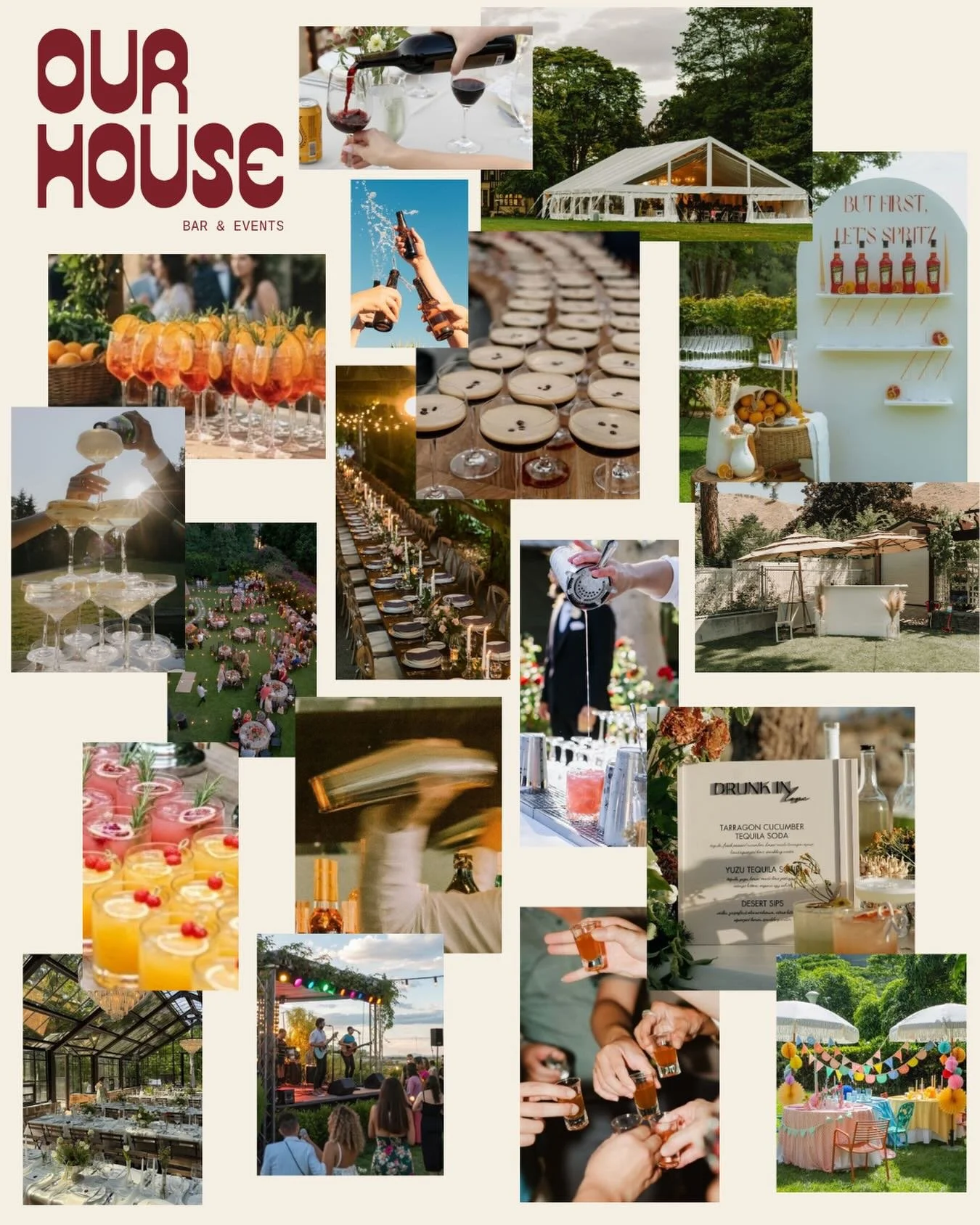 While we wait for our summer events to begin, we put together a little mood board of some celebrations and moments we&rsquo;re dreaming of, inspired by, and manifesting! We cannot wait to celebrate with you all so soon and help curate the bar moments