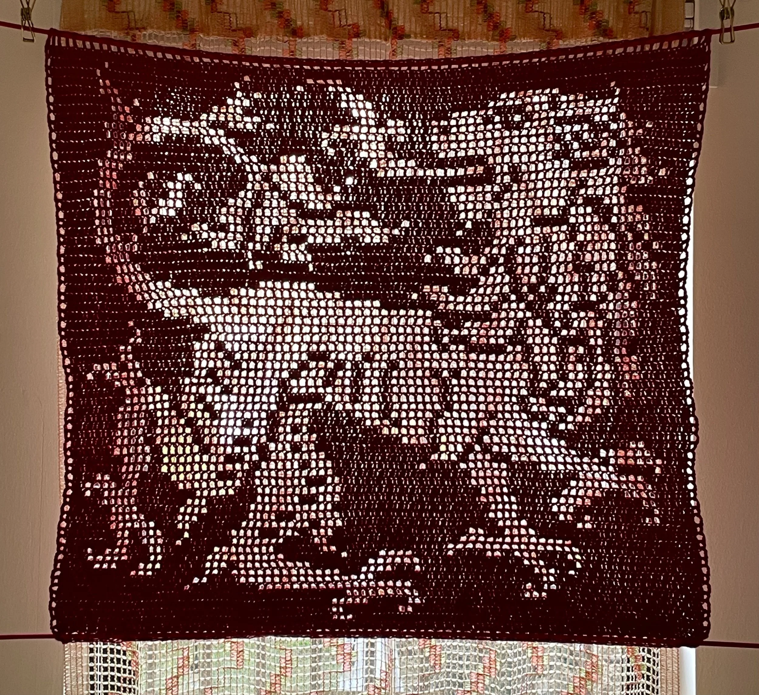 Lion Tapestry (2025). Cotton yarn. 