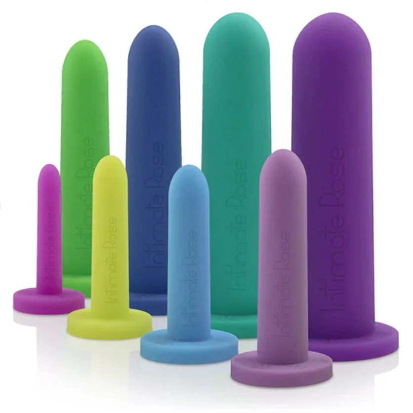 Intimate Rose Dilator Set of 8 for pelvic pain or vaginismus, silicone dilator set