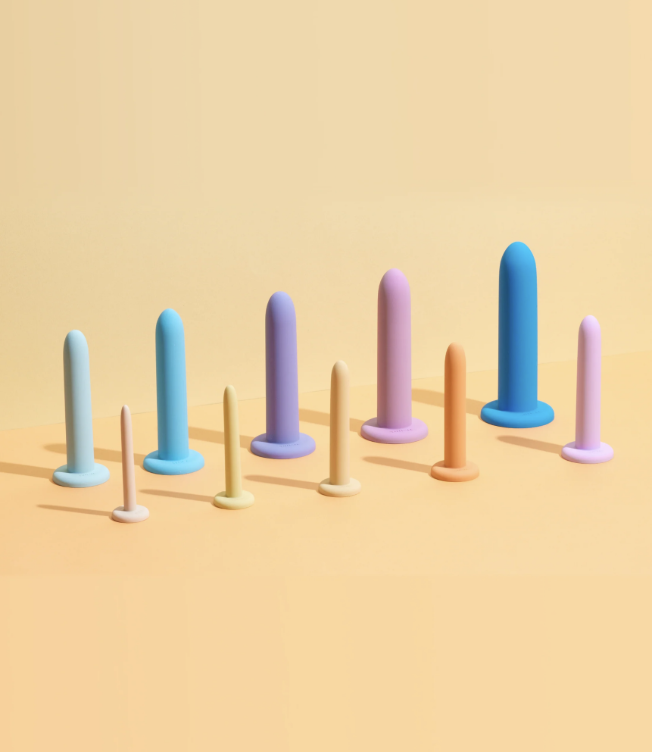 VWell Dilator Set of 10 for pelvic pain or vaginismus; silicone dilator set