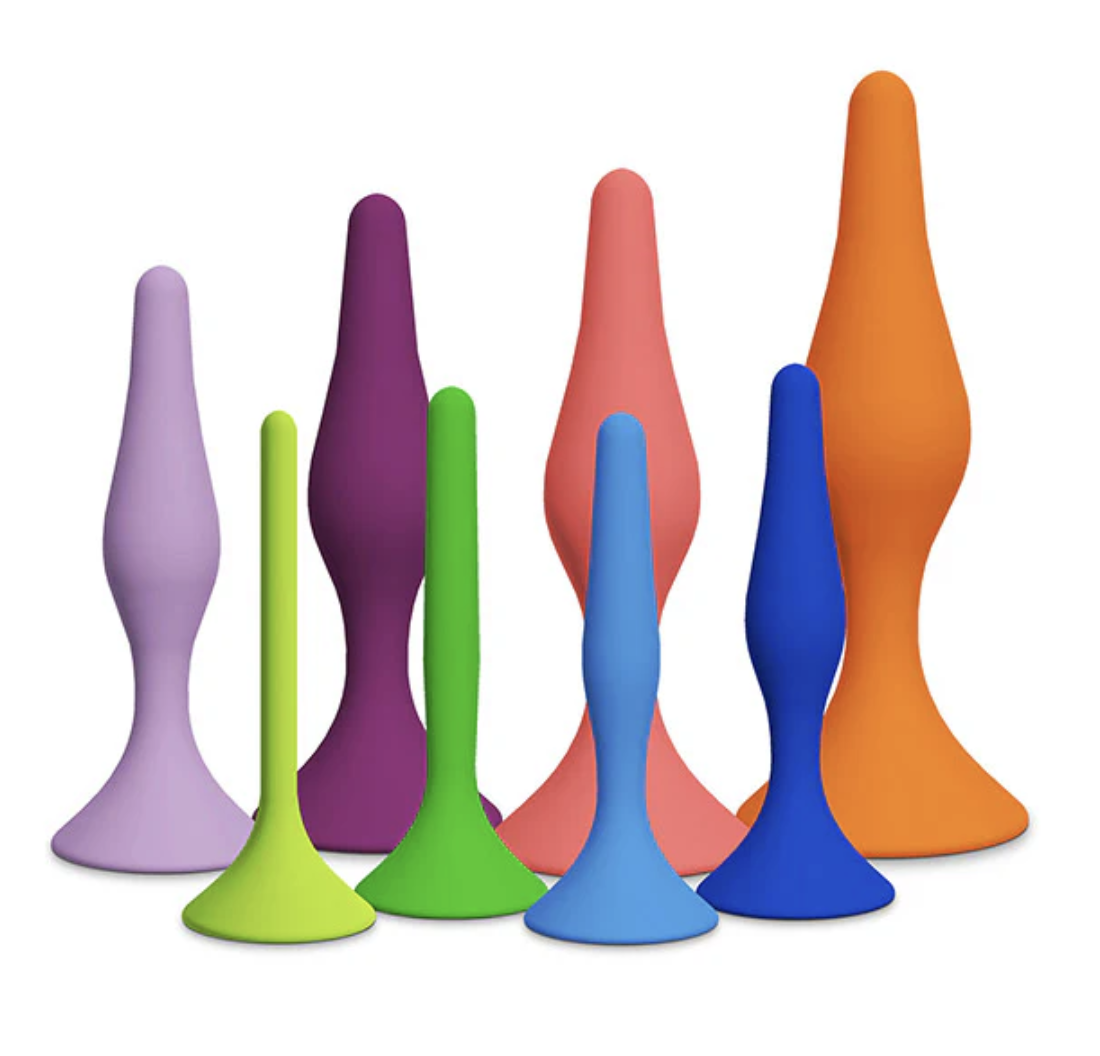 Intimate Rose Anal Dilator Set; silicone rectal dilators