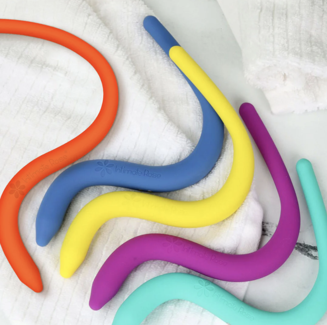Intimate Rose pelvic wand, vibrating pelvic wand, temperature controlling pelvic wand, bendable pelvic wand, silicone pelvic wand