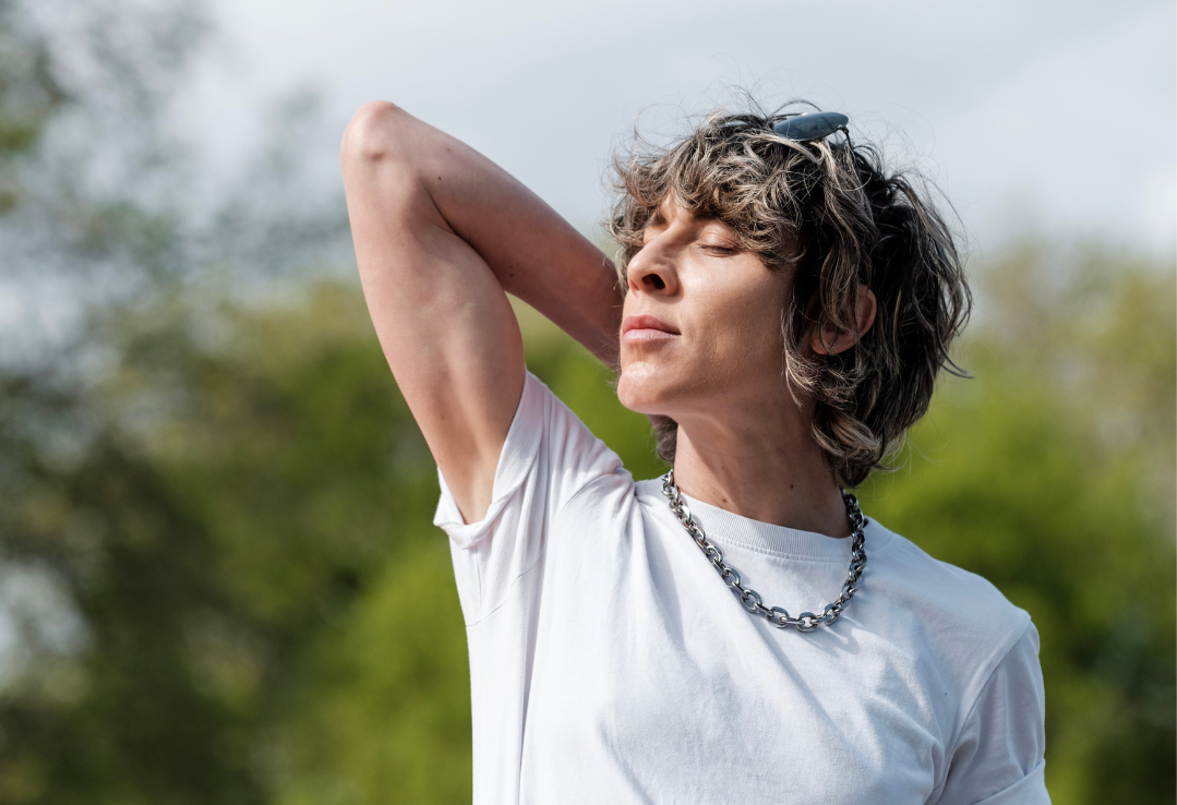 non binary person after pelvic floor therapy, pelvic floor pt/ot for trans and LGBTQIA +