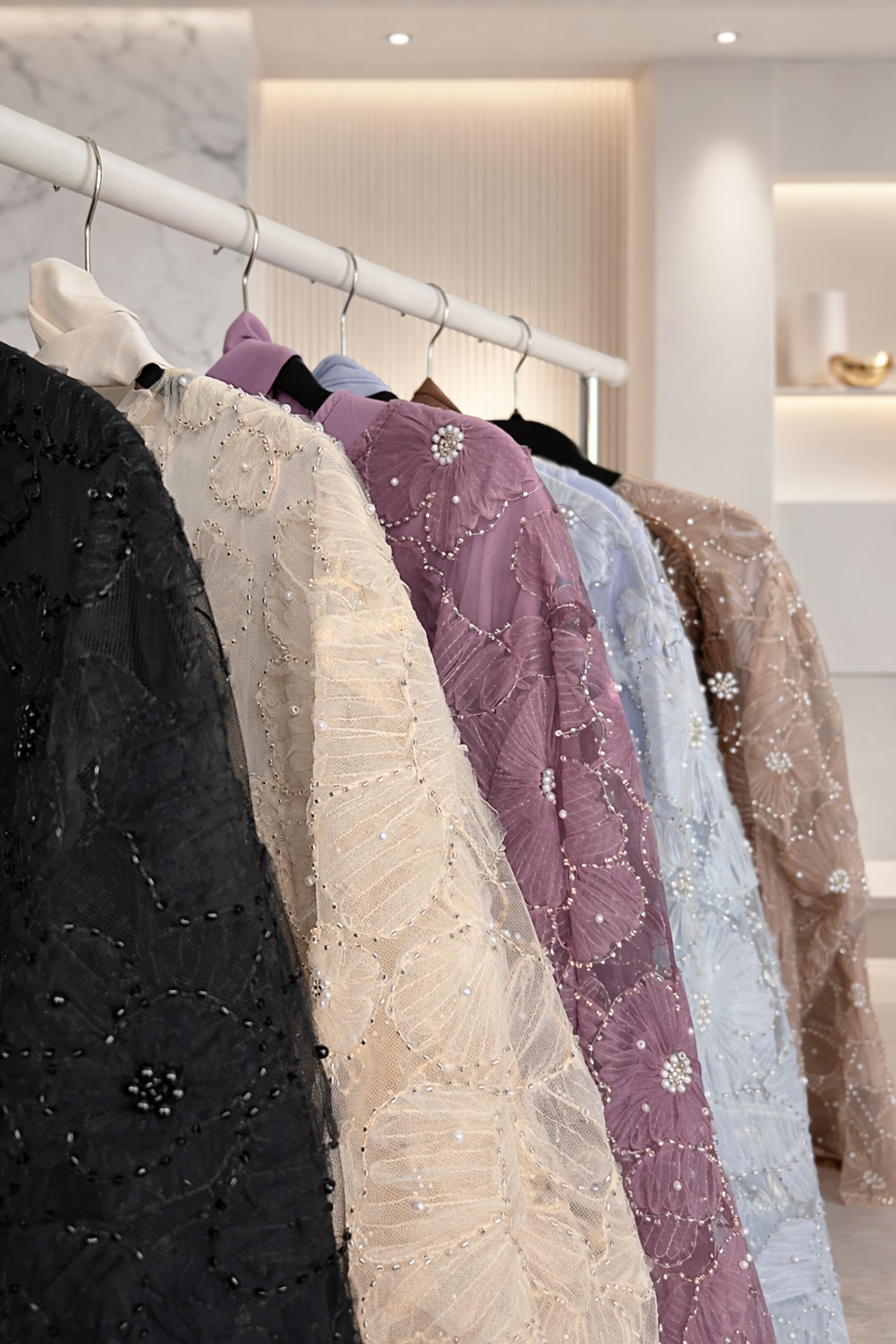 Lace Petal Abaya- see colors