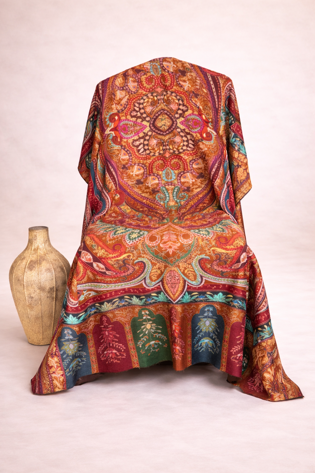 Multicolor Kalamkar Shawl
