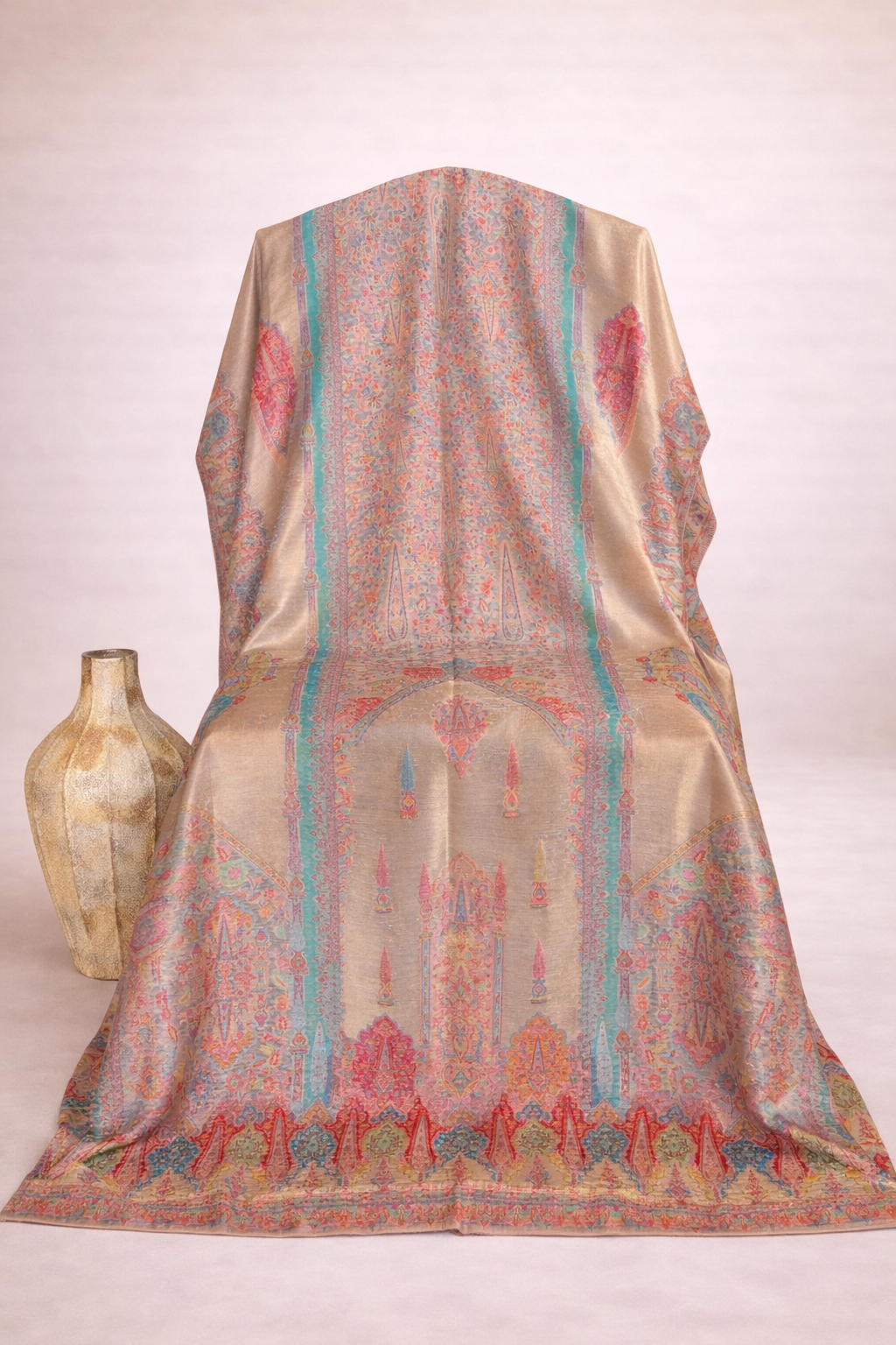 Kaani Silk  Beige Shawl