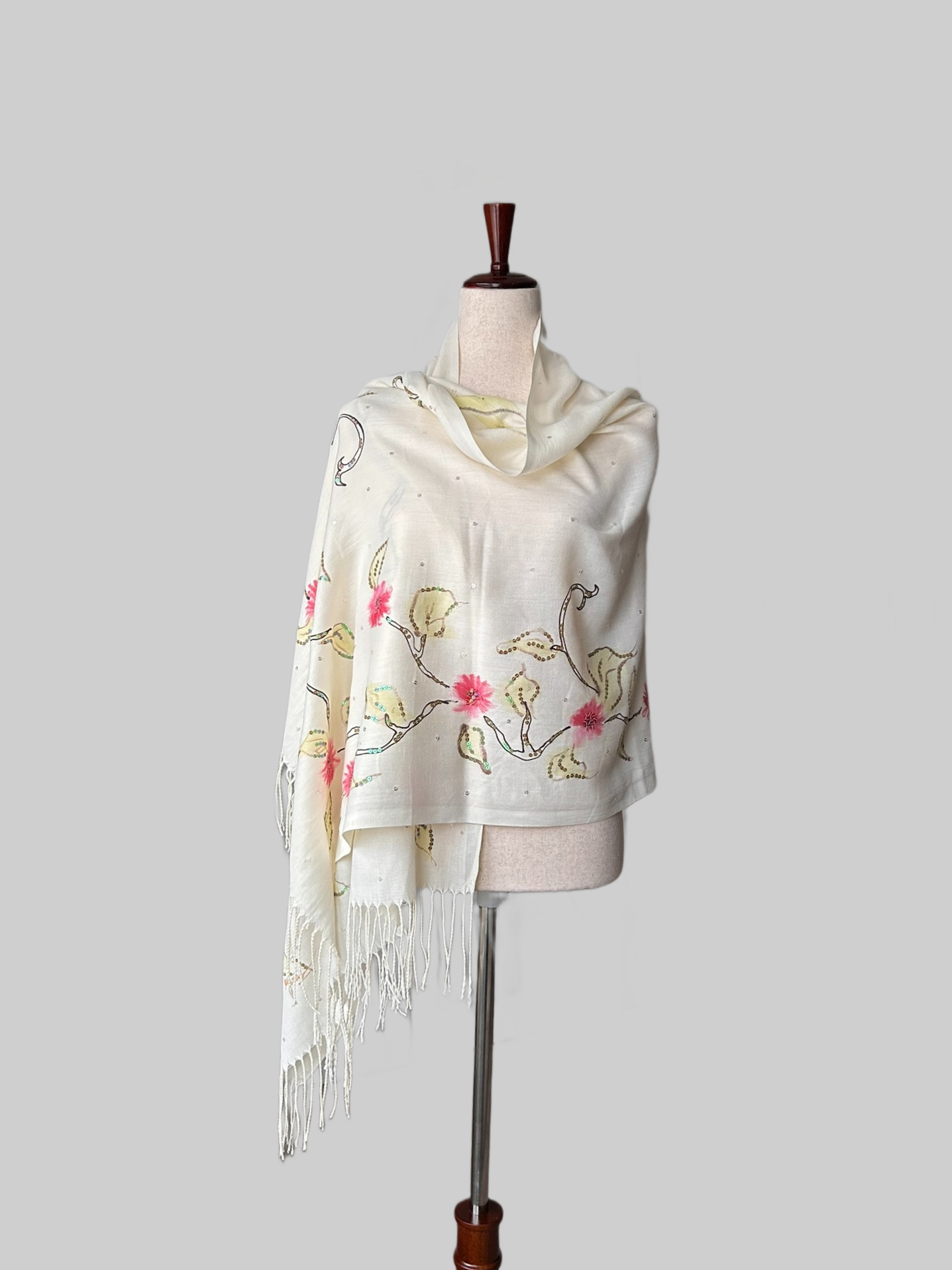 Pink Blossom- pashmina scarf
