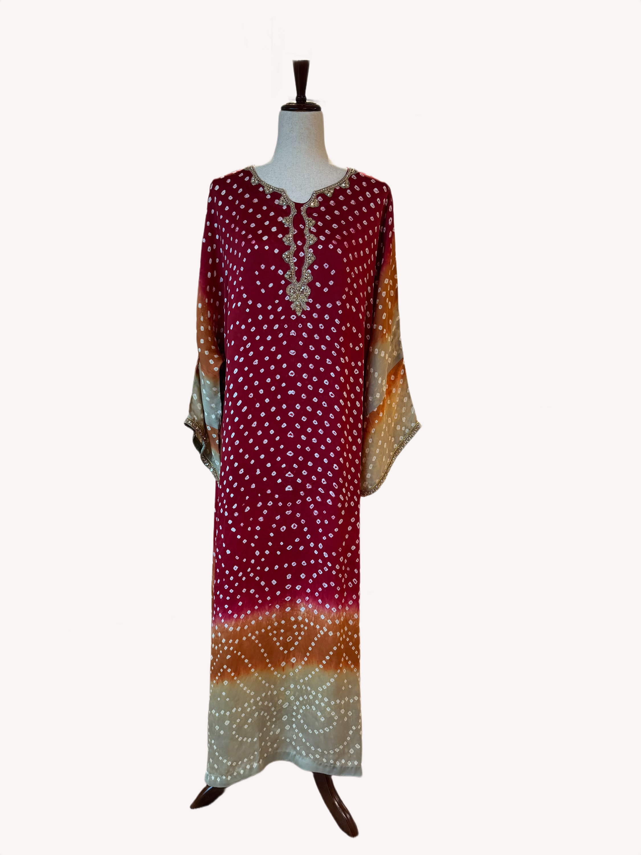 Ruby Bloom Silk Kaftan