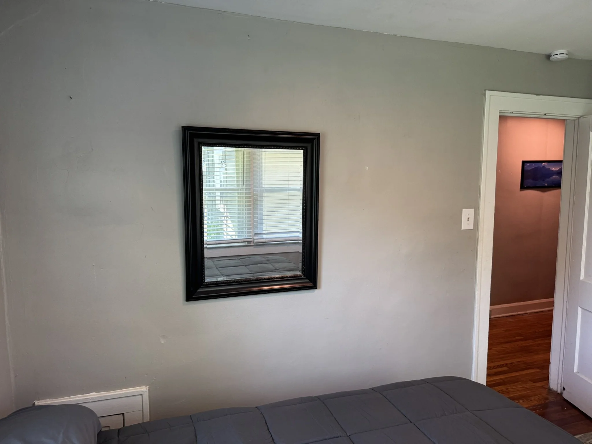 Bedroom-  Property name: Vintner's Cottage 2 BR North Downtown Indy 20 min. Drive to Lebanon 

-Vintner Investment Group- Mid Term Rentals and Travel Nurse Housing at affordable prices. 
