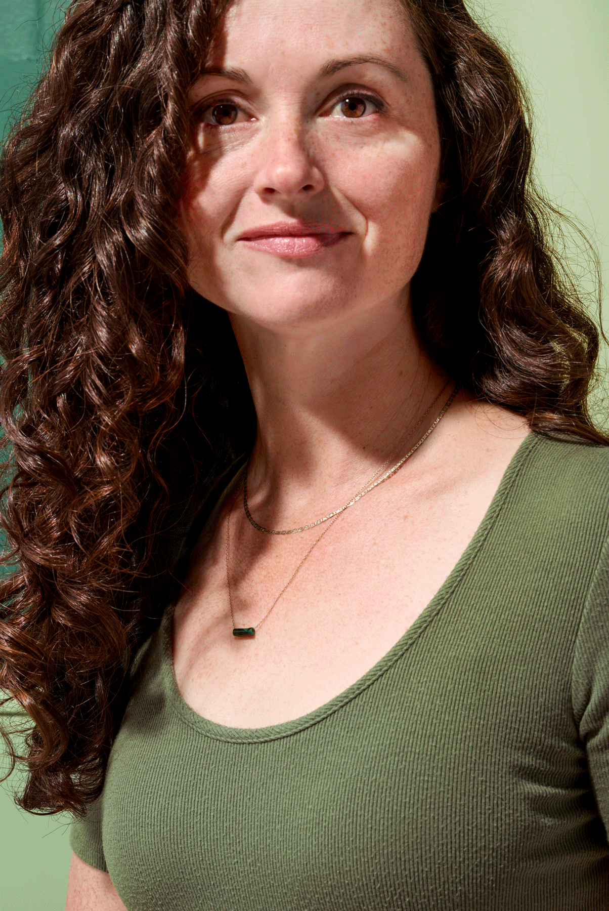 A gif of Meagan just generally being silly in front of the camera.