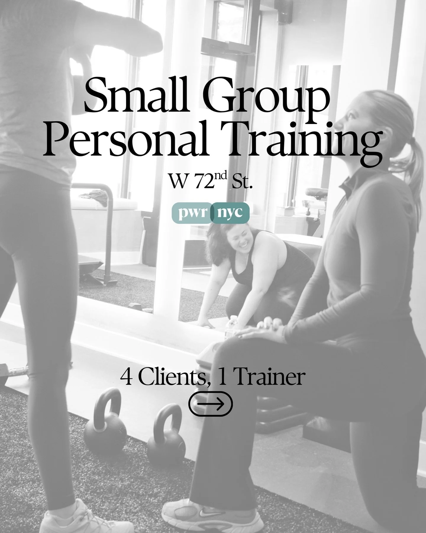 We are excited to announce the launch of Small Group Personal Training at PWR 72nd St.

Each session is capped at 4 people with 1 dedicated trainer. Over 6 weeks, you will build real strength through expert programming, consistent weight tracking, an