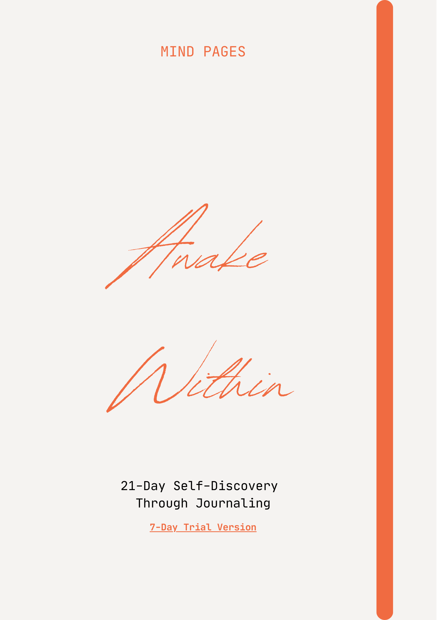 7-Day Trial Version: Awake Within: 21-Day Self Discovery Journal (Digital)