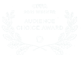 OFFFA 2021 Winner Audience Choice Award plaque with decorative laurel branches.