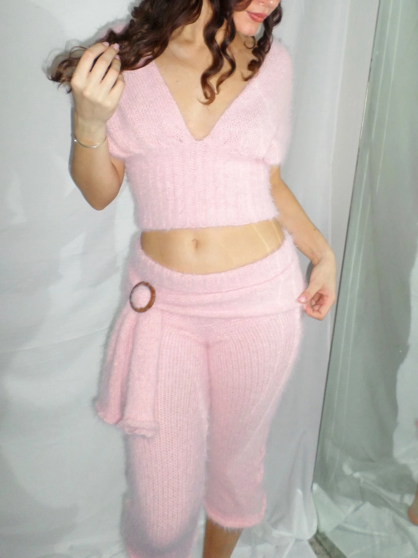 pink fuzzy set now available 𝜗𝜚

#crochet #knit #knitwear #fiberart #handmade