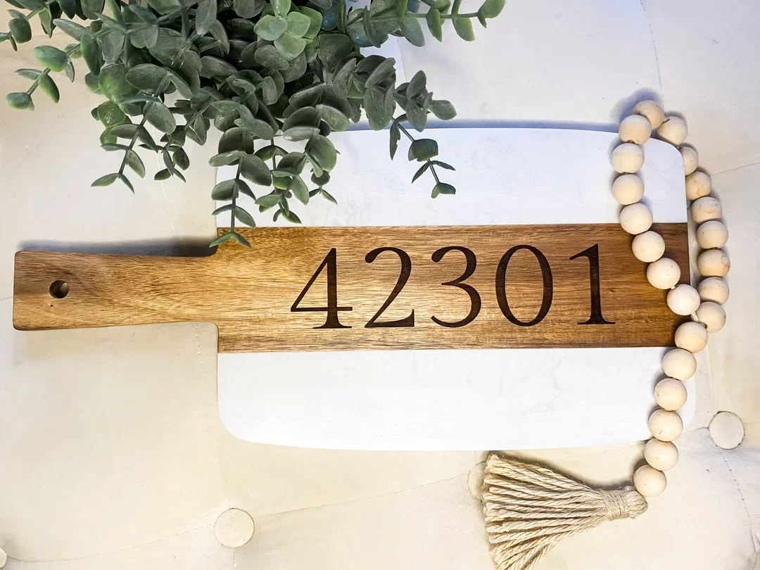 Zip Code Acacia Wine Cutting Board