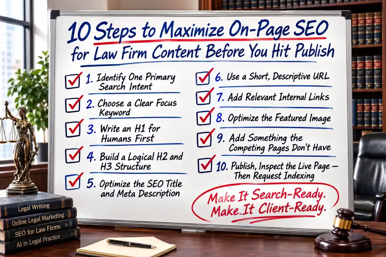 10 Steps to Maximize On-Page SEO for Law Firm Content Before You Hit Publish