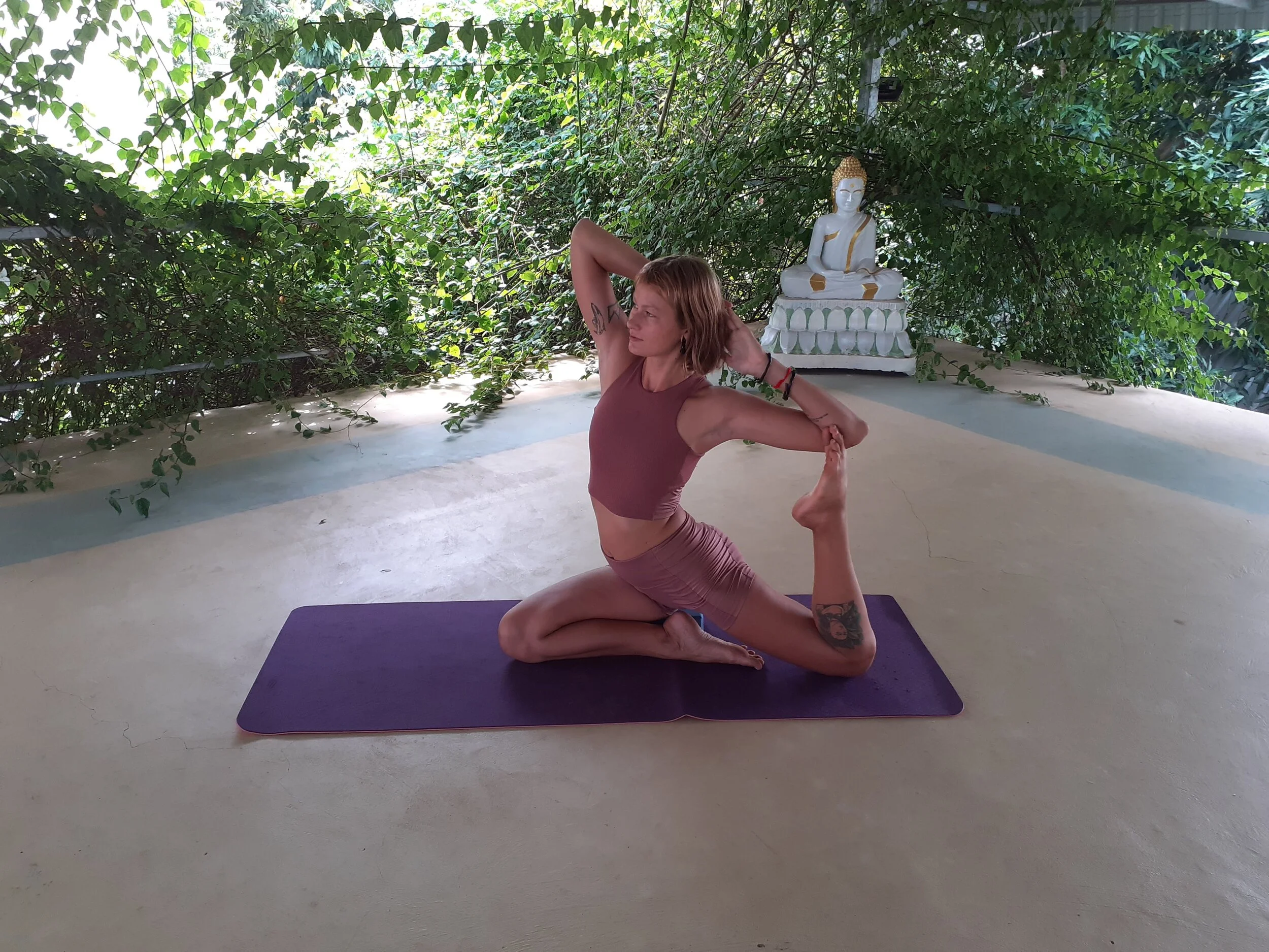Monika teaching on the Blue Indigo retreat in Cambodia