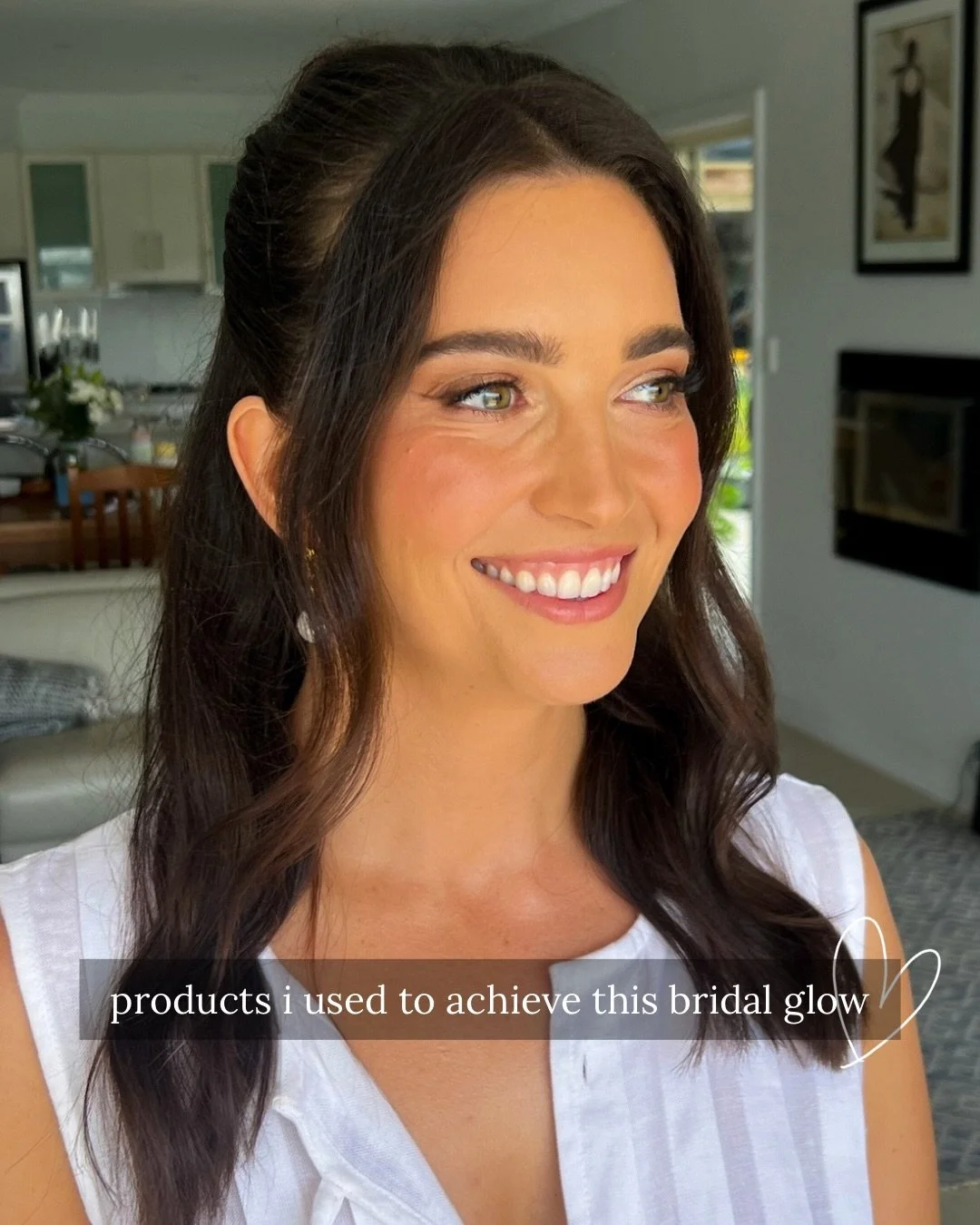 The key products I used for Dani&rsquo;s bridal glow 💘 I adore using a range of brands and finding what works best for my clients and how I like to paint. A few new faves like the @taniellejai Bronzour and @patrickta eyeshadow palette, but some abso