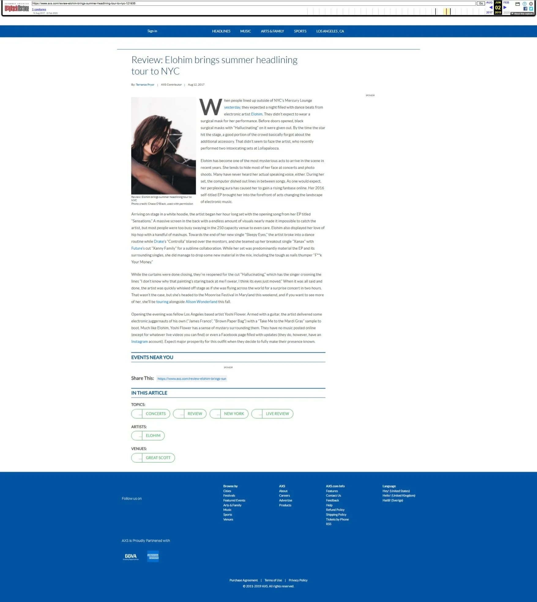 Elohim @ Mercury Lounge (2017)