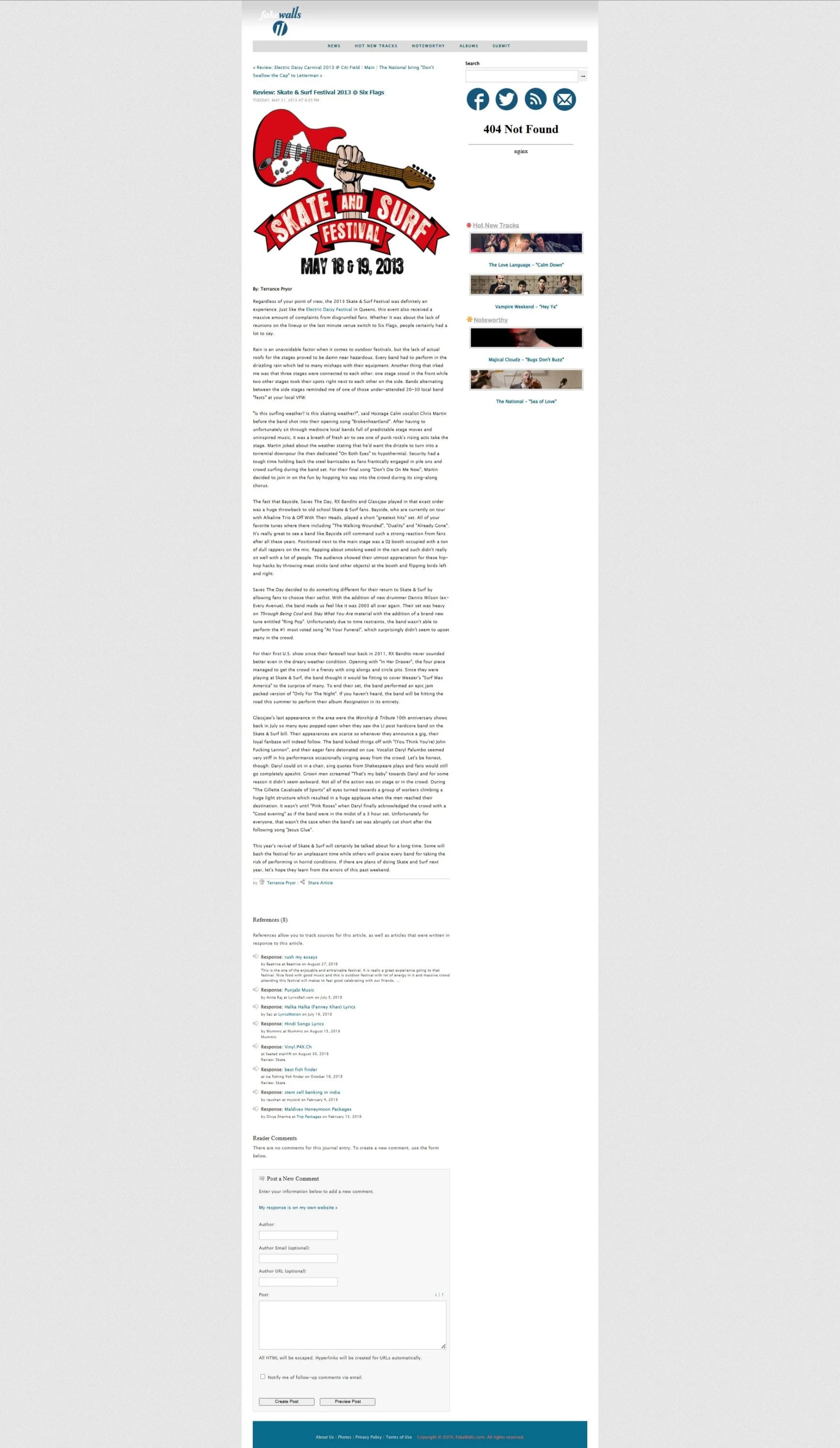 Skate and Surf Festival 2013. This review got me banned from covering future Skate and Surf events.