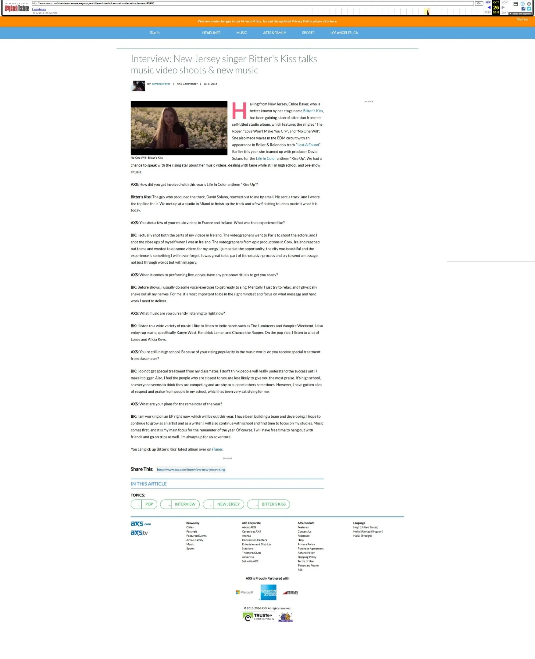 Interview with Baker Grace fka Bitter’s Kiss