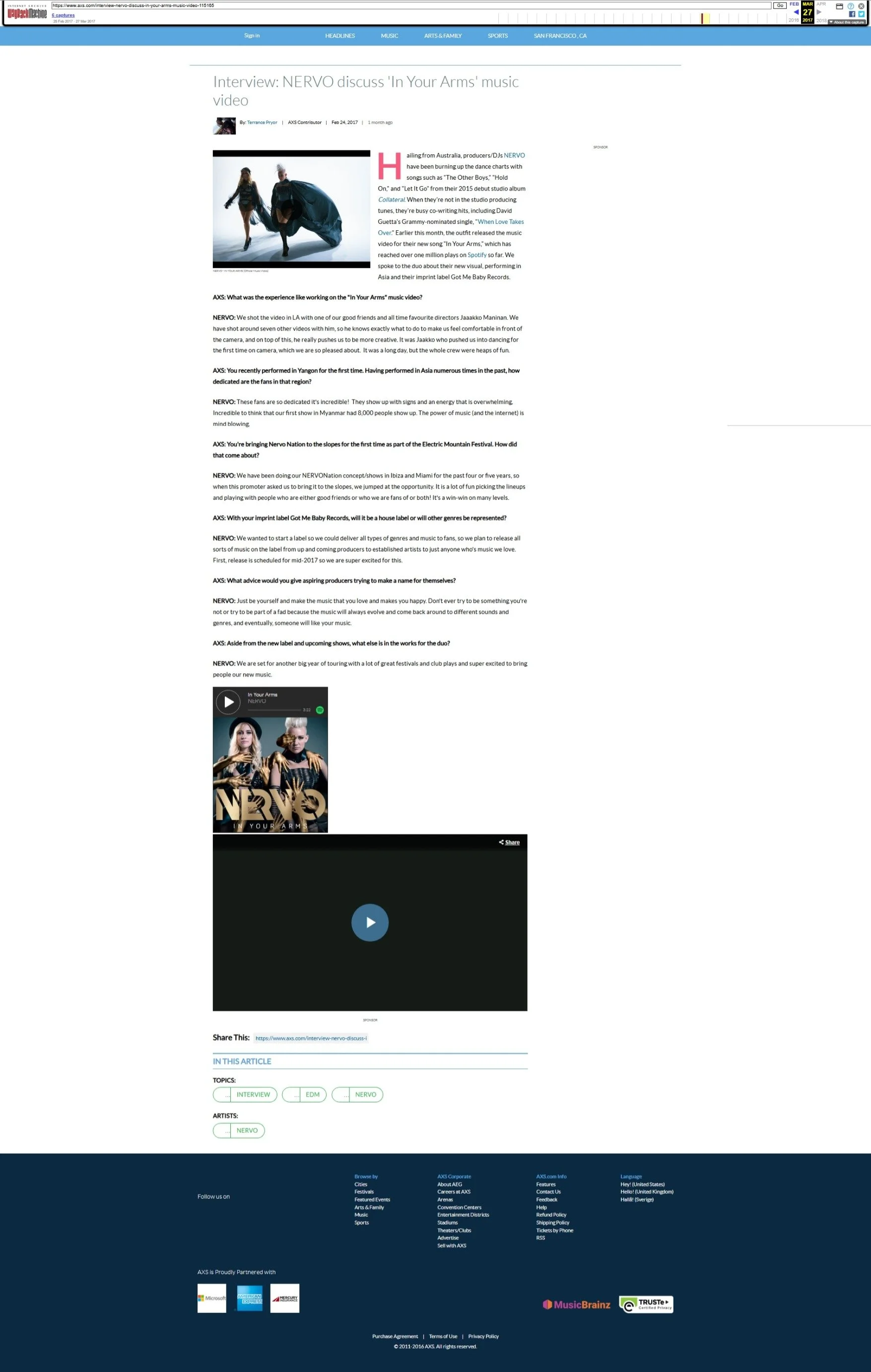 Interview with Nervo