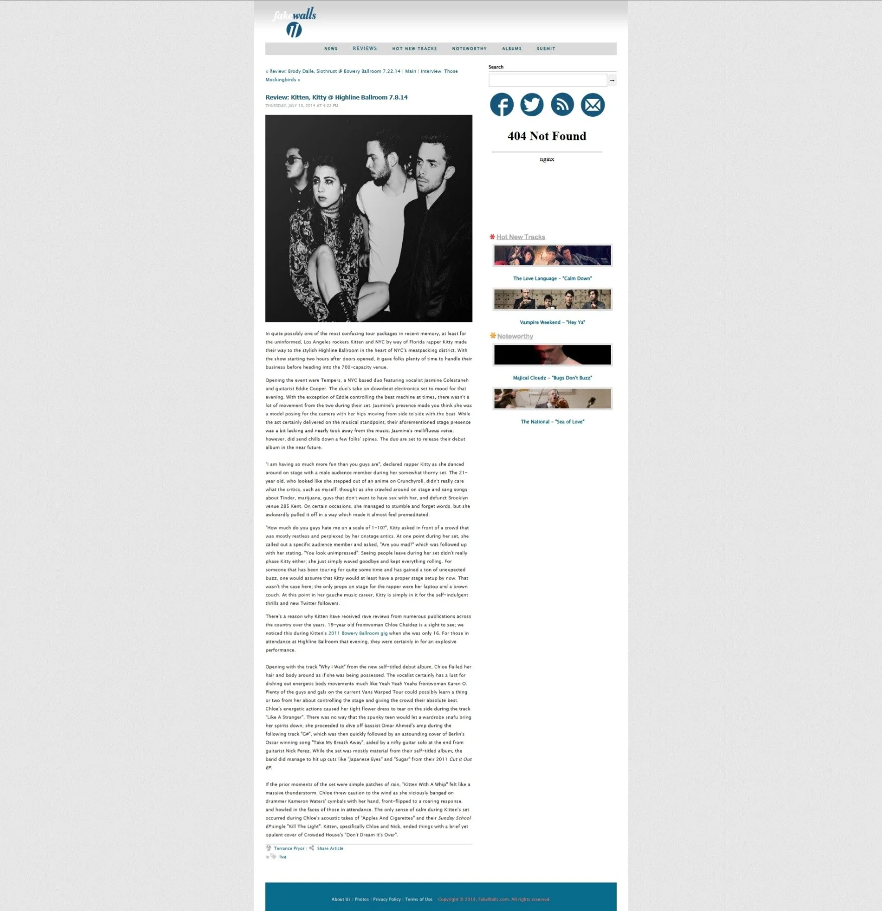 Kitten, Kitty @ Highline Ballroom (2014)