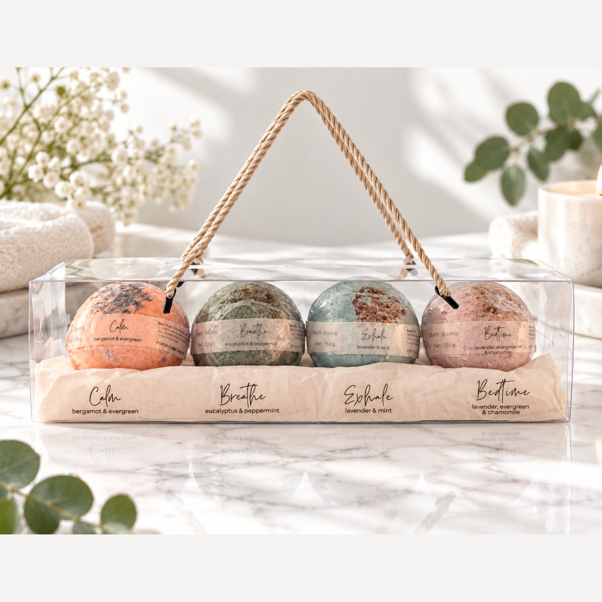 Bath Bomb Quartet | 4 x 150g Gift Set