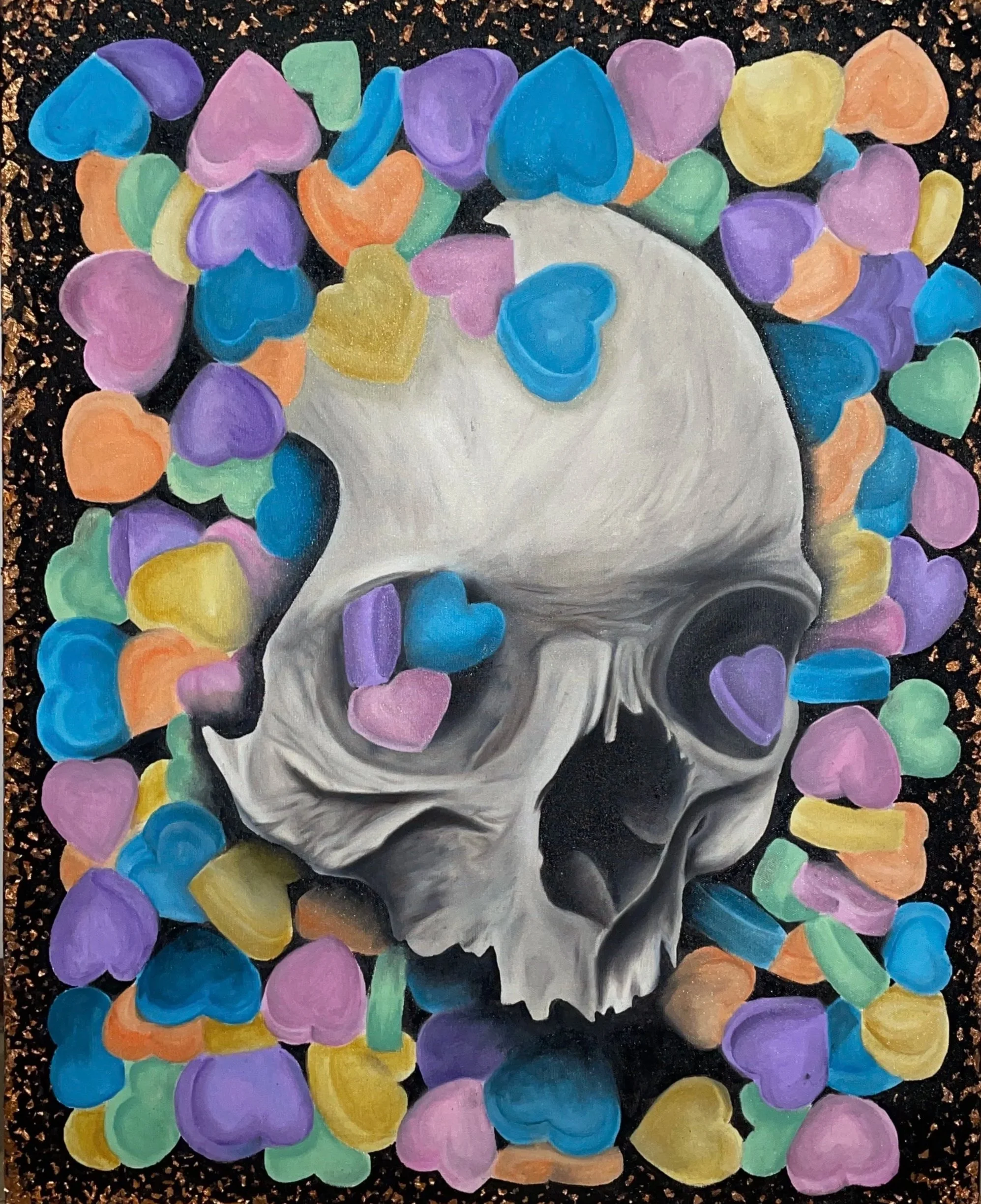Skull Candy (Oil and Mixed Media) 