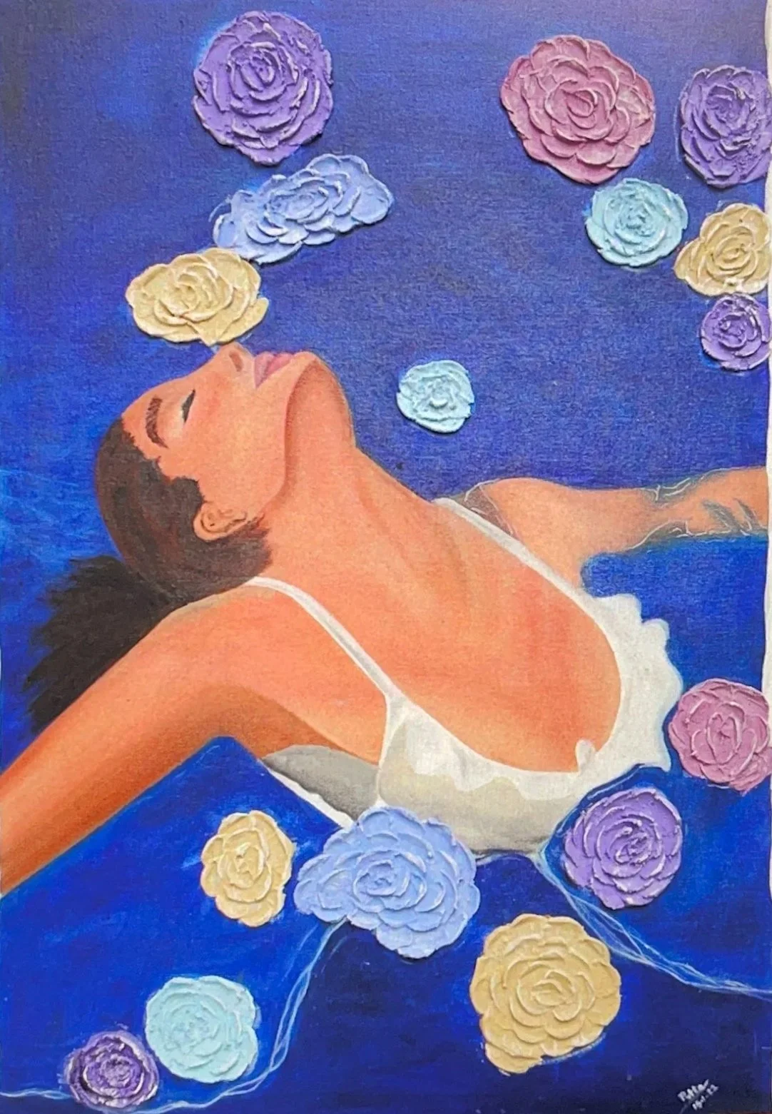 Levitating (Acrylic and Mixed Media) 