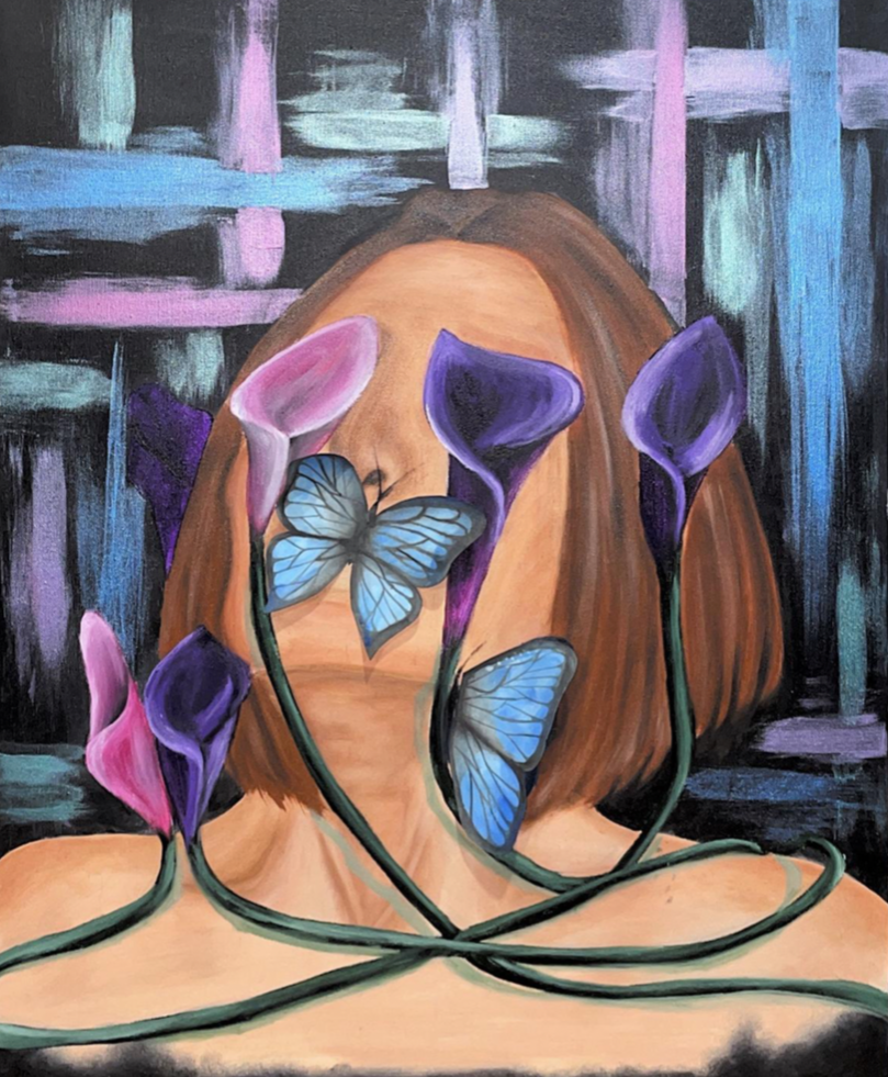 Blossom (Acrylic and Mixed Media) 