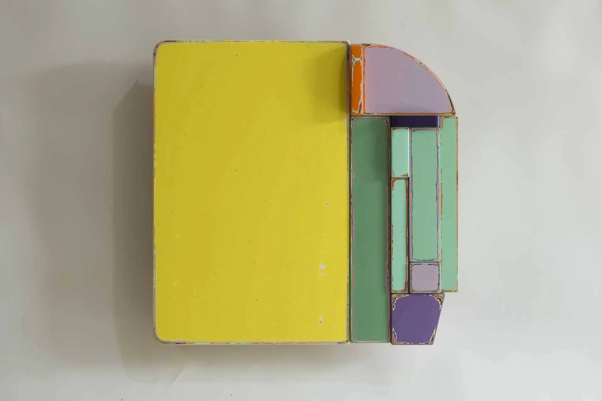 2024-65
，
2024
，
Mixed Media on Wood Panel
，
52 × 52 × 7 cm
