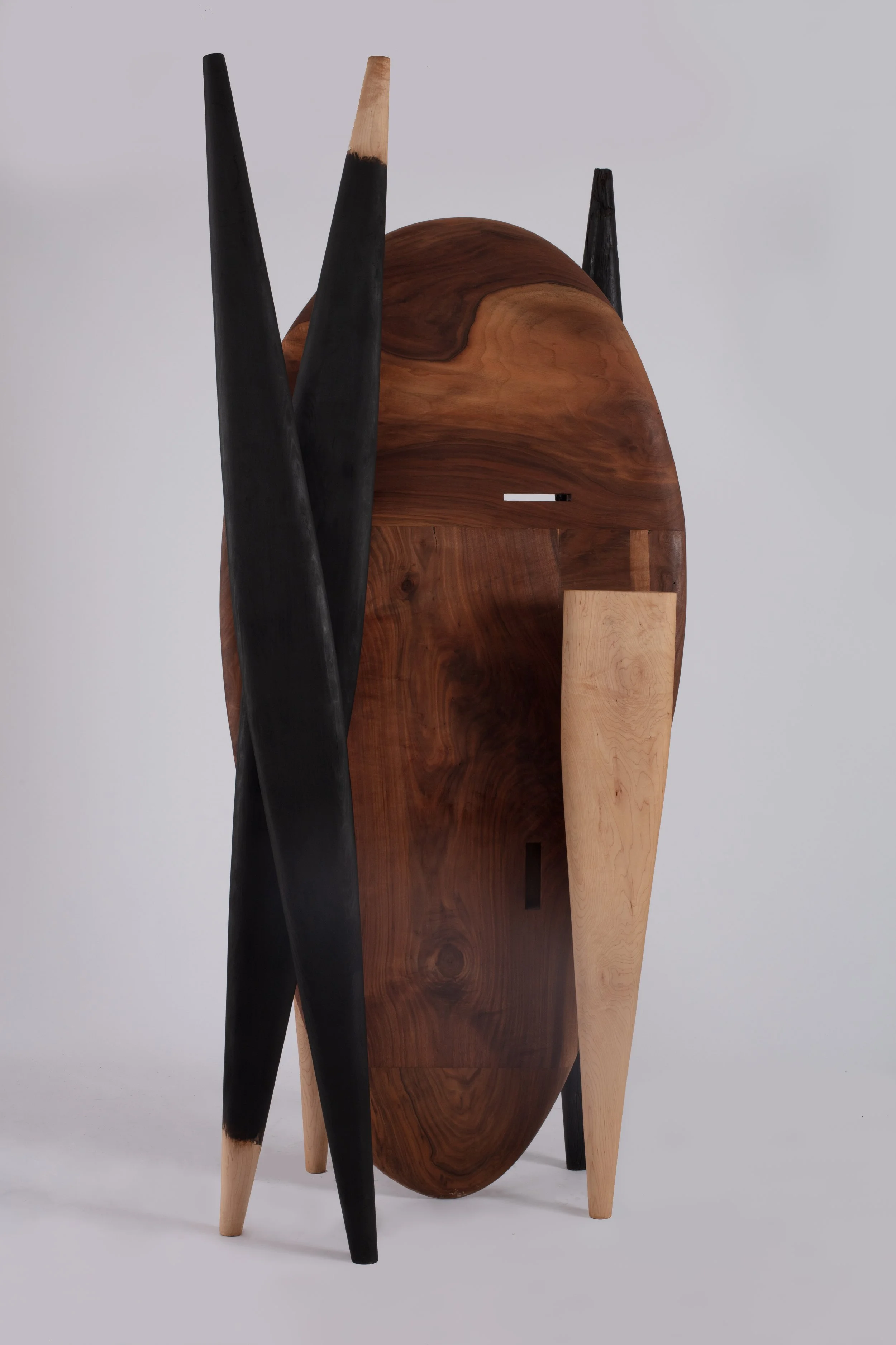 天上大风系列东风压着西风
Great Wind Series: East Wind Overcoming West Wind
,
2023
,
Black walnut, Ash wood
,
210 × 82 × 8 cm
