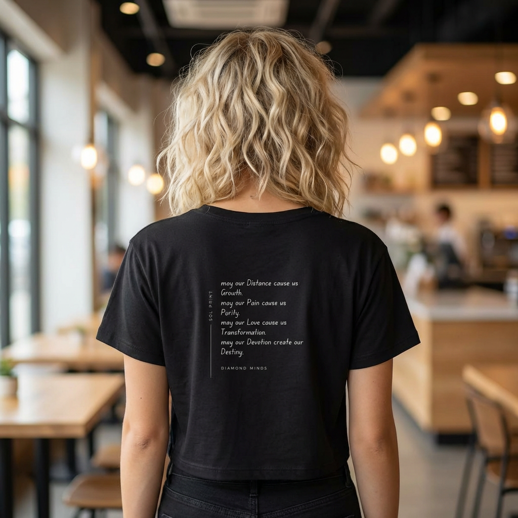 Diamond Minds Poem Collection - Women's Poetic Crop Tee