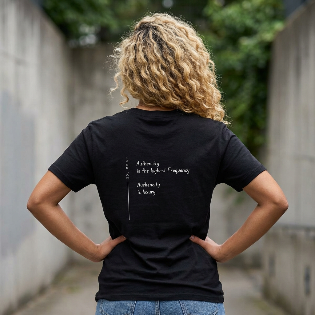 Minimalist 'Authenticity Is The Highest Frequency' Graphic Tee