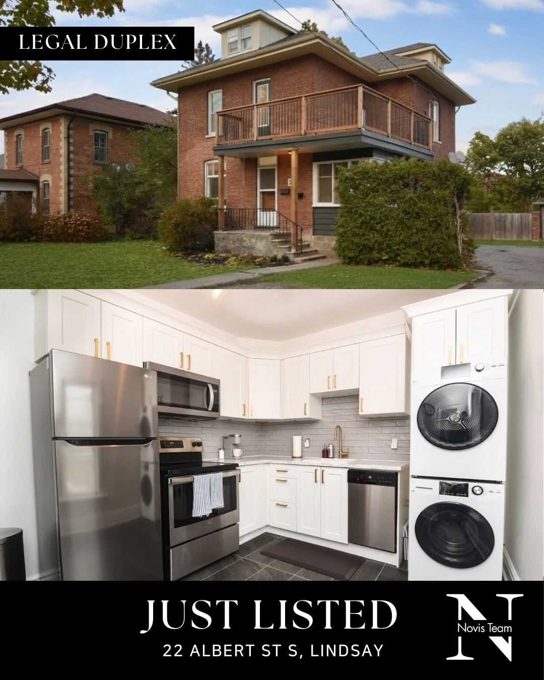 ✨ Just Listed | 22 Albert St S, Lindsay ✨
Rarely offered legal brick duplex in the heart of Lindsay with fully separated units, independent utilities, and strong flexibility for investors, families, or multi-generational living.

- Legal duplex wit