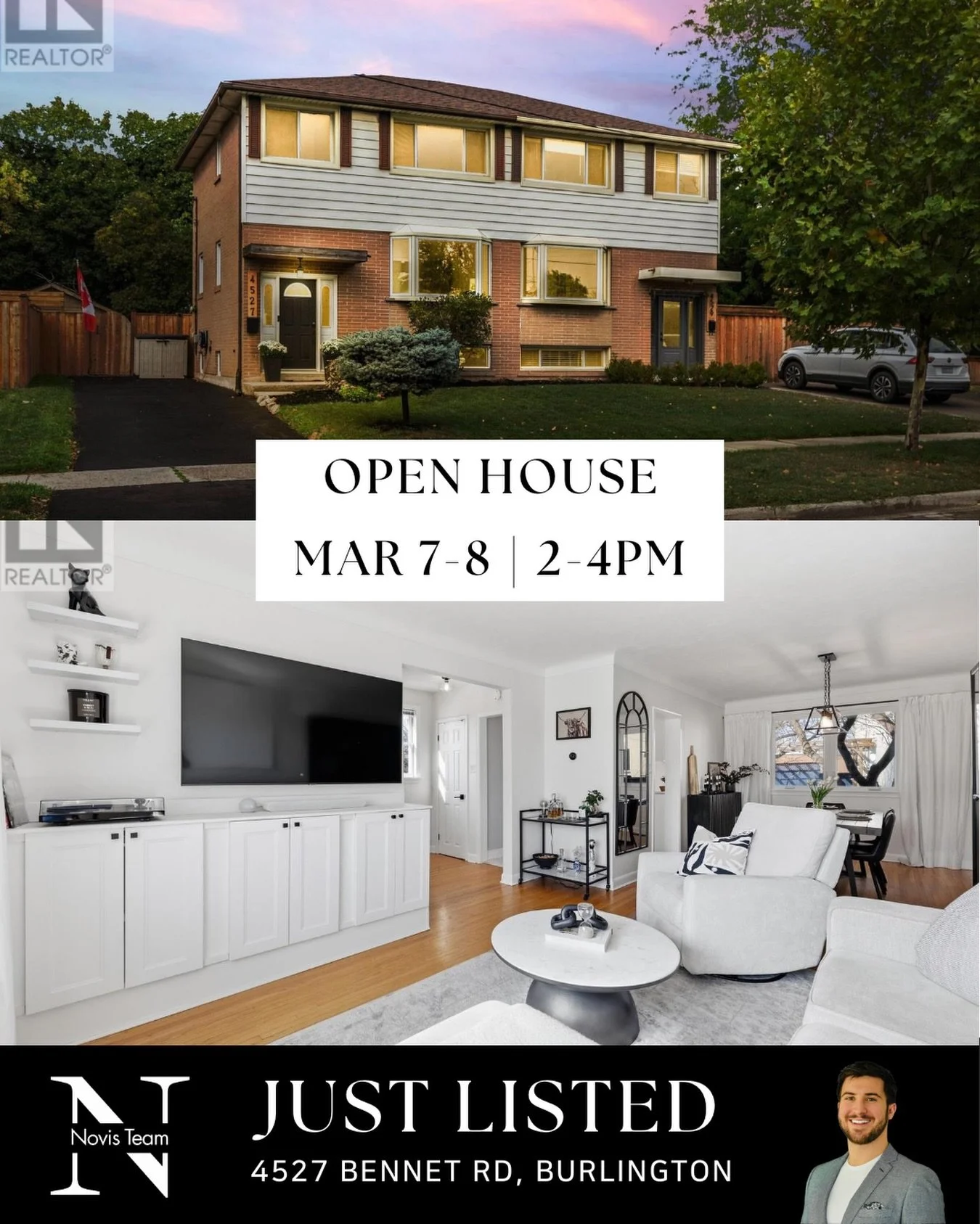 ✨ 4527 Bennett Rd, Burlington | $819,000✨
OPEN HOUSE | March 7-8 @ 2-4PM

Rare freehold semi offering over 1,500 sq ft of finished living space with a private backyard backing onto the Centennial Bikeway. Turnkey and updated throughout, this home del