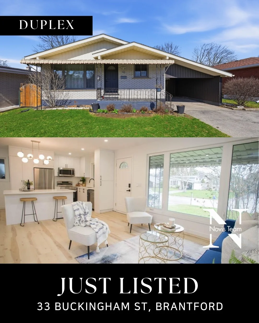 ✨ Just Listed | 33 Buckingham St ✨
Fully renovated bungalow in Brantford&rsquo;s North end featuring a complete in-law suite with two self-contained living spaces, separate entrances, and over 2,000 sq ft of finished living space.
&bull; 3+2 bedroo