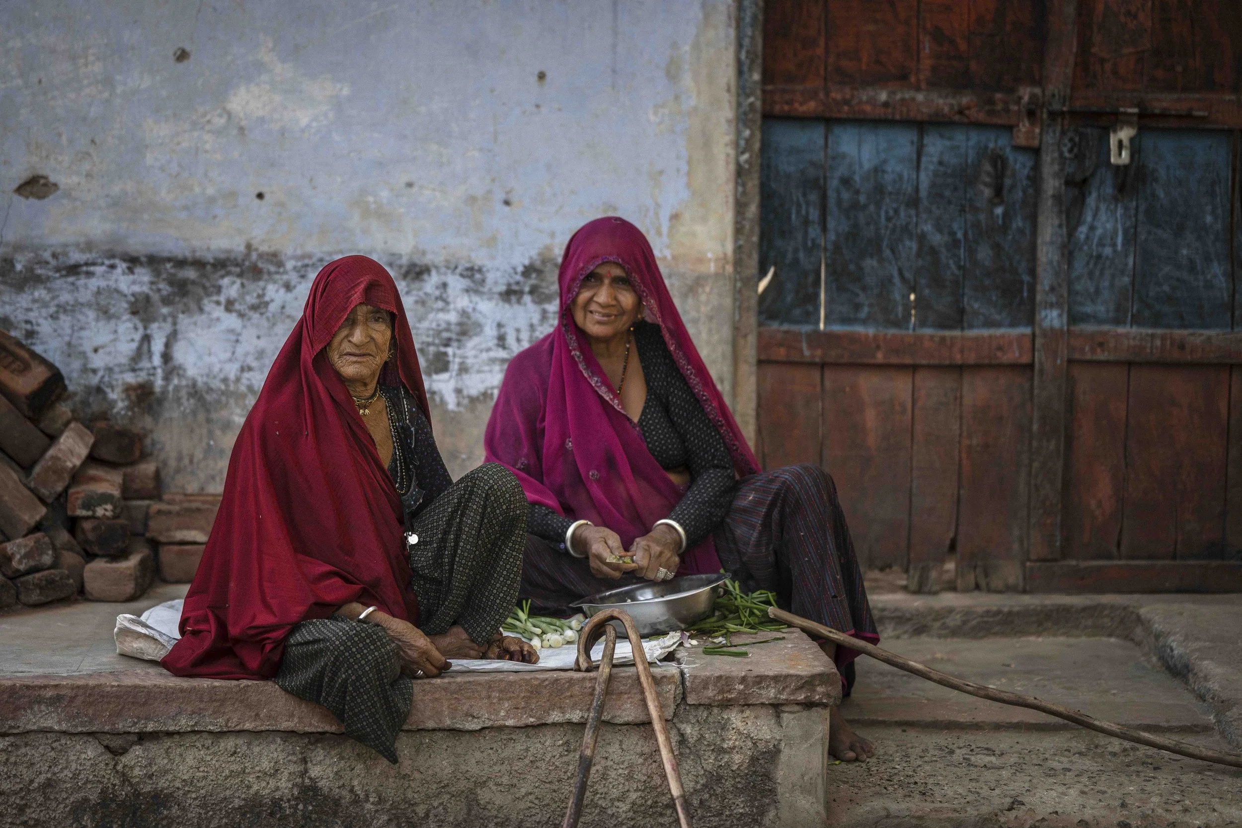 Rabari women often share daily tasks. Capturing them working together was the essence of this warm community.