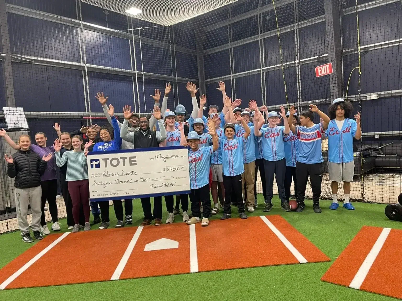 TOTE MARITIME DONATES TO SUPPORT gAMERS sPORTS FACILITY